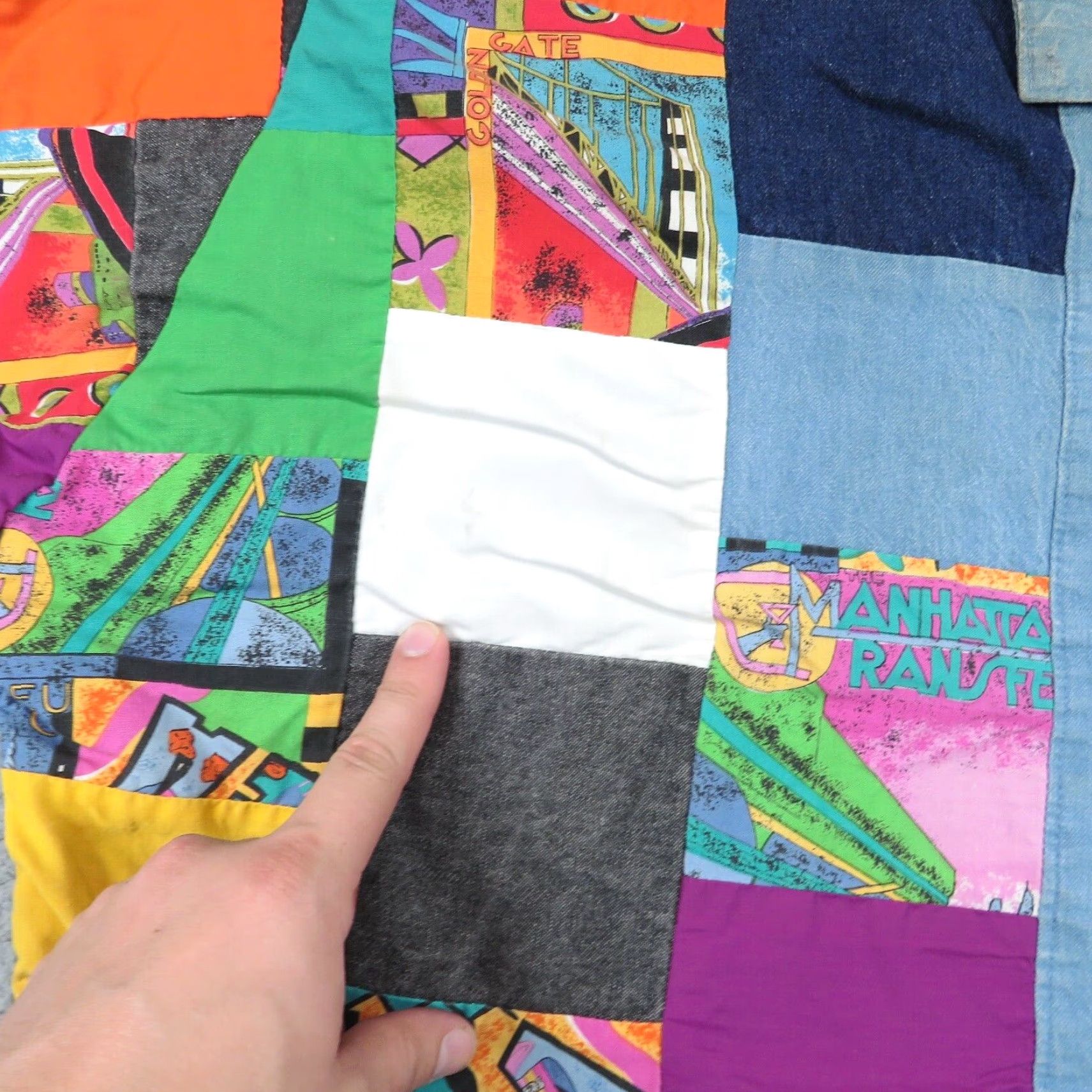 Vintage VINTAGE Marguerite Rubel Jacket Womens XL 80s Hand Made in USA Manhattan Transfer Quilt Jacket Size XL / US 12-14 / IT 48-50 - 3 Thumbnail