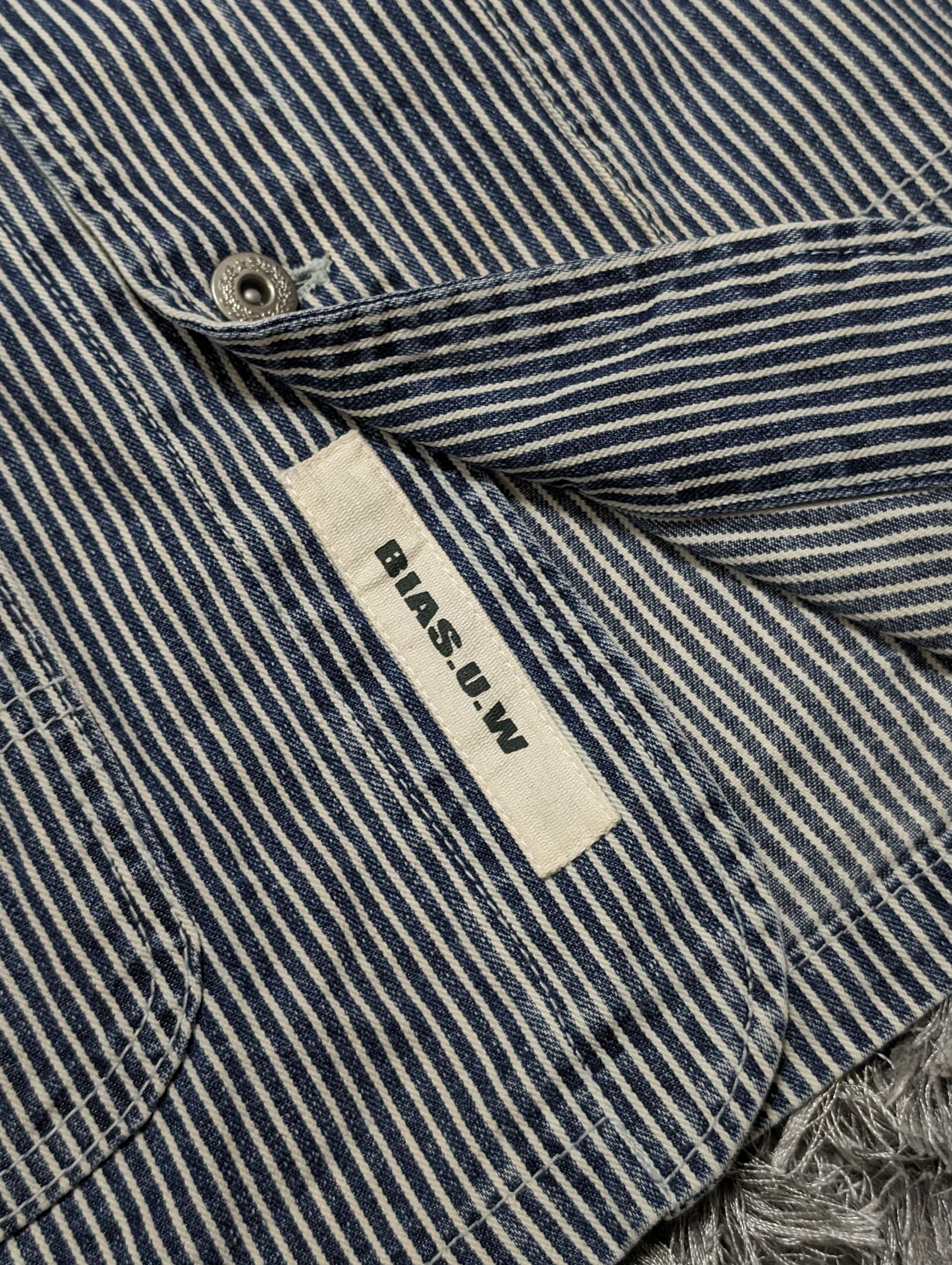 Bias Bias Hickory Stripes Workers Jacket Oversized Workwear Size US M / EU 48-50 / 2 - 9 Thumbnail