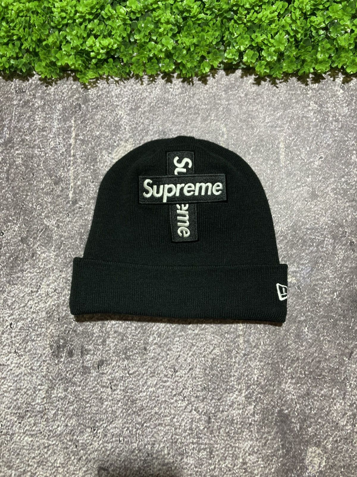 Supreme Supreme New Era Black Bandana Box Logo Beanie FW19 | Grailed