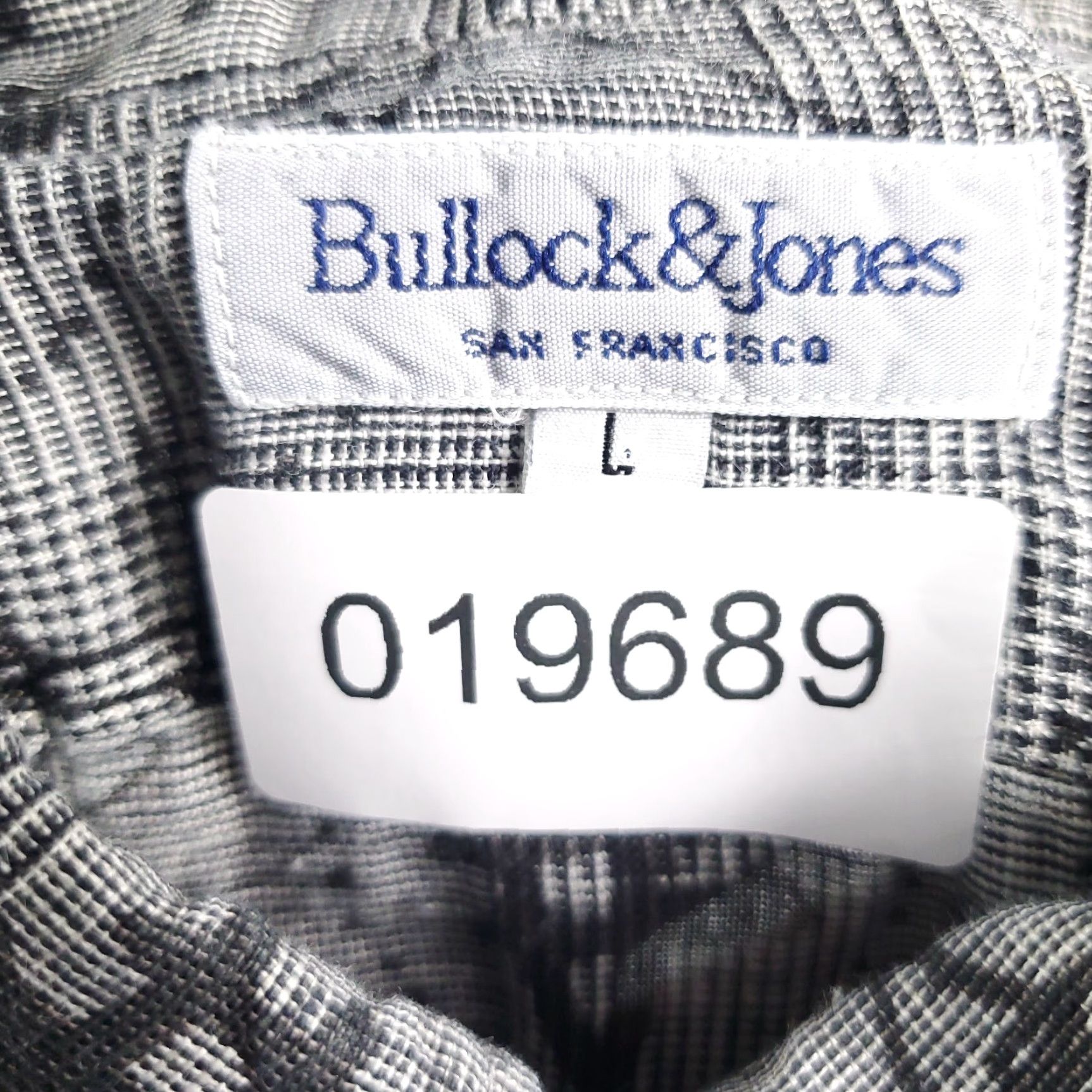 Vintage VINTAGE Bullock & Jones Shirt Mens Gray Geometric Button-Up Long Sleeve L Linen Knit Contemporary/Classic Style Mens Size US L / EU 52-54 / 3 - 8 Thumbnail