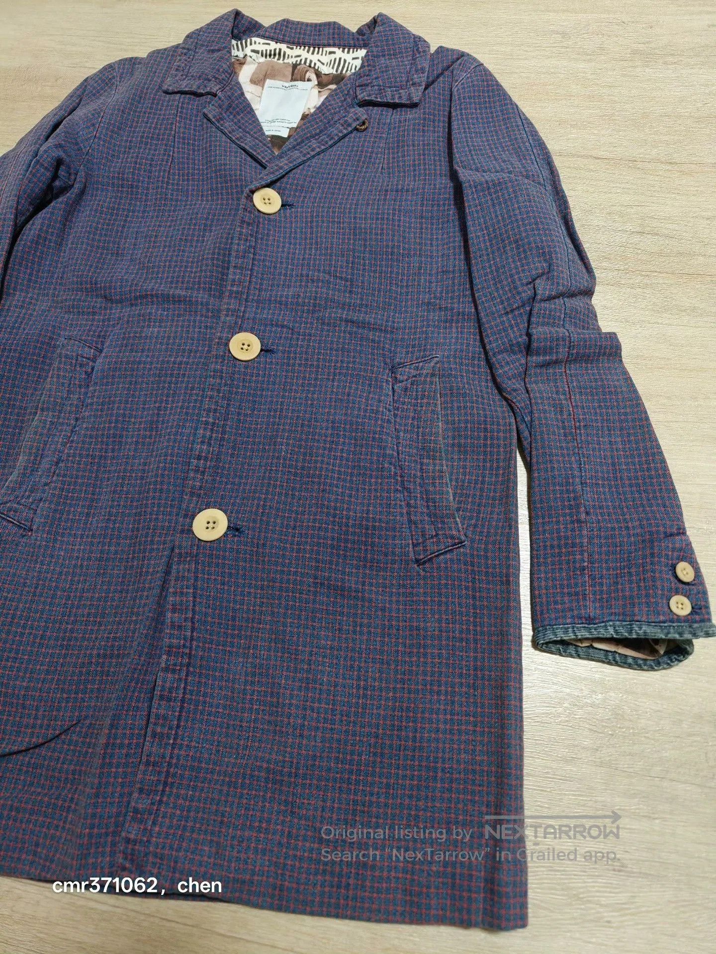 Visvim visvim 15ss Mies Coat Indigo Check. Size US S / EU 44-46 / 1 - 4 Thumbnail