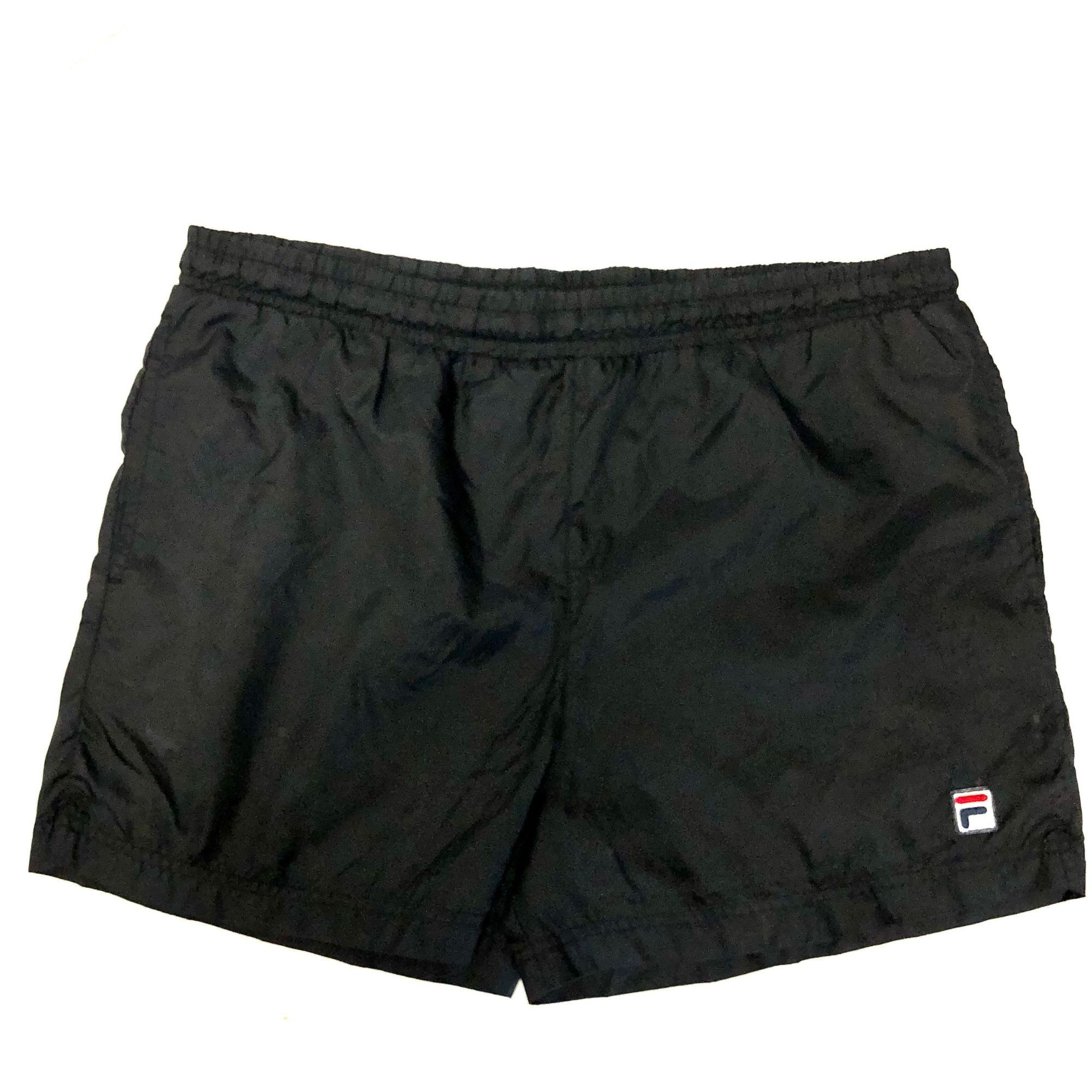 Fila Vtg FILA Logo Black Nylon Running TRACK Workout Shorts Size US 37 - 1 Thumbnail