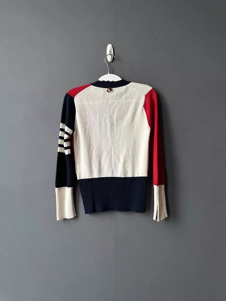 Thom Browne Thom Browne Color-blocked cashmere cardigan jacket 2505-Nex Size US XXS / EU 40 - 2 Thumbnail