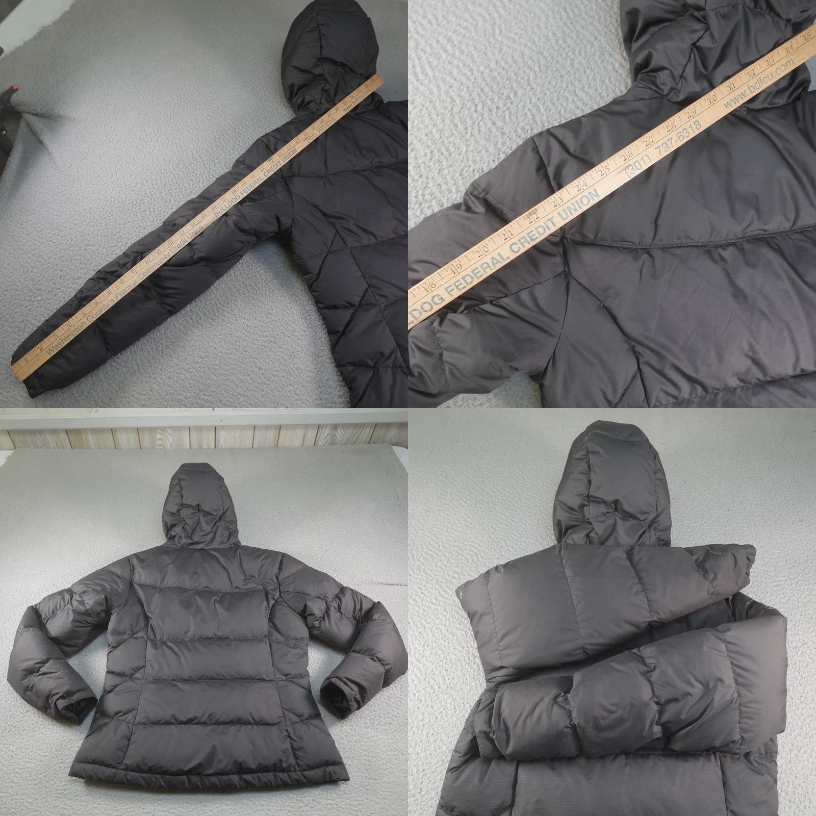 Vintage Columbia Puffer Jacket Womens Medium Gray Down Insulated Hooded Omni-Shield Jacket Women M Gray Down Insulated Hooded Omni-Shield Puffer Jacket Size M / US 6-8 / IT 42-44 - 9 Thumbnail