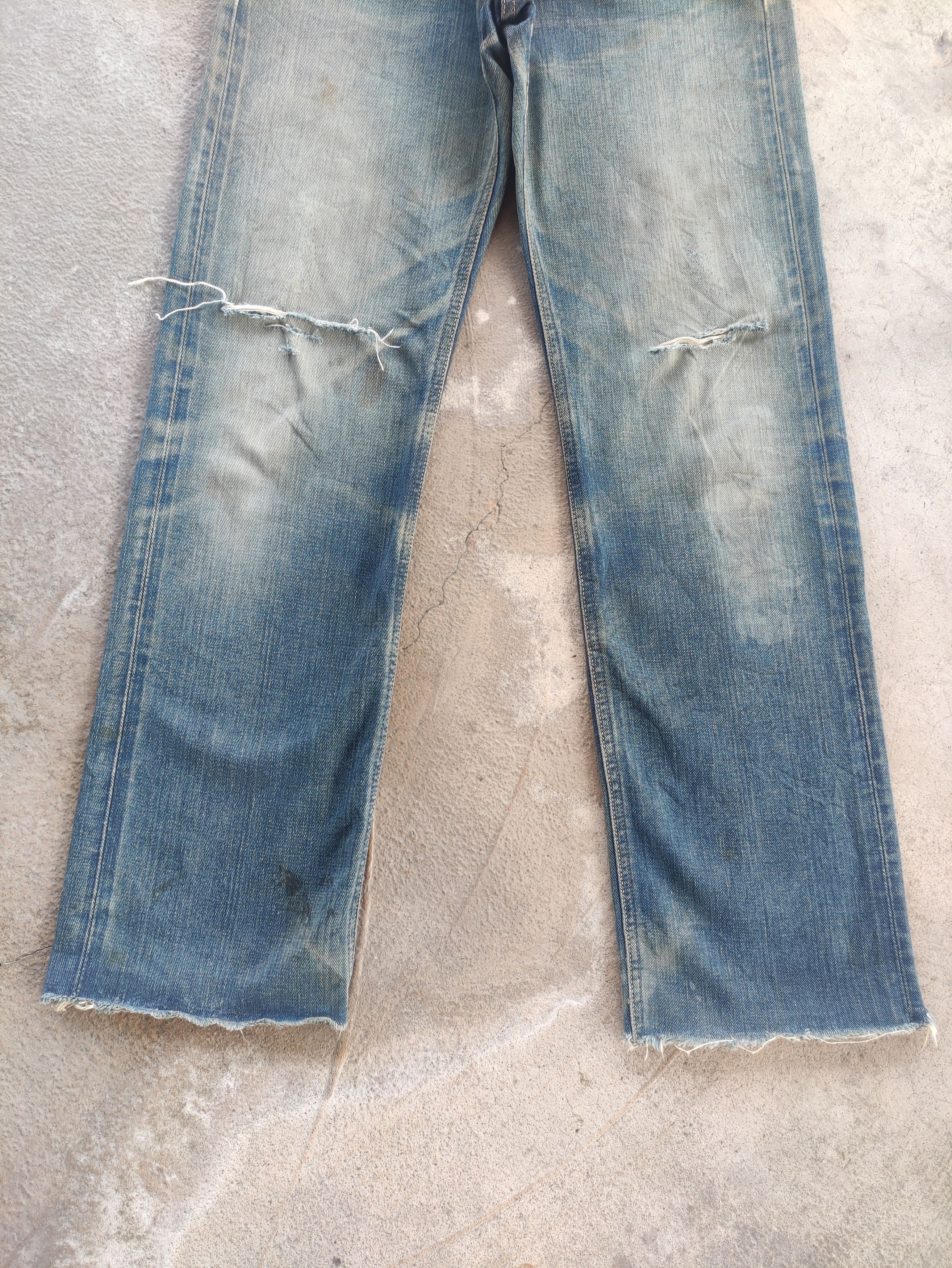 Lee Vintage Lee Button Jean Distressed Faded Denim Pants Size US 30 / EU 46 - 4 Thumbnail