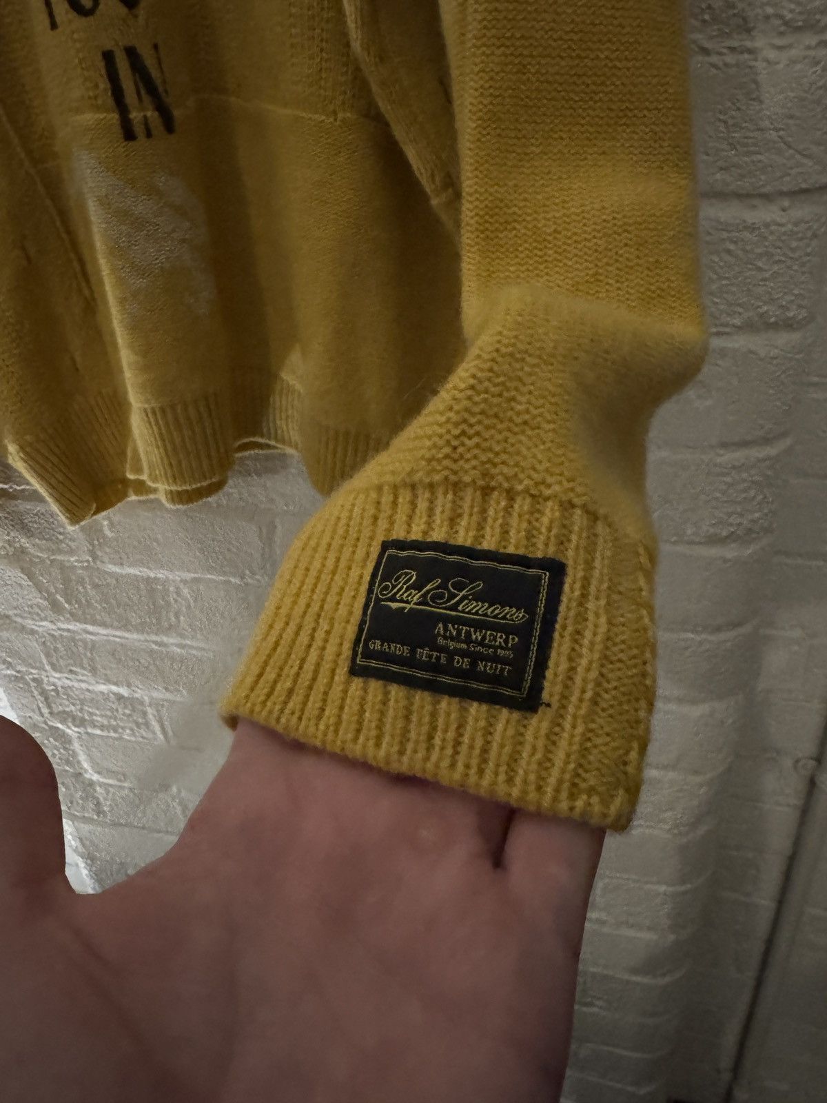 Raf Simons Raf Simons Braid Relief Roundneck Yellow Size US L / EU 52-54 / 3 - 4 Thumbnail