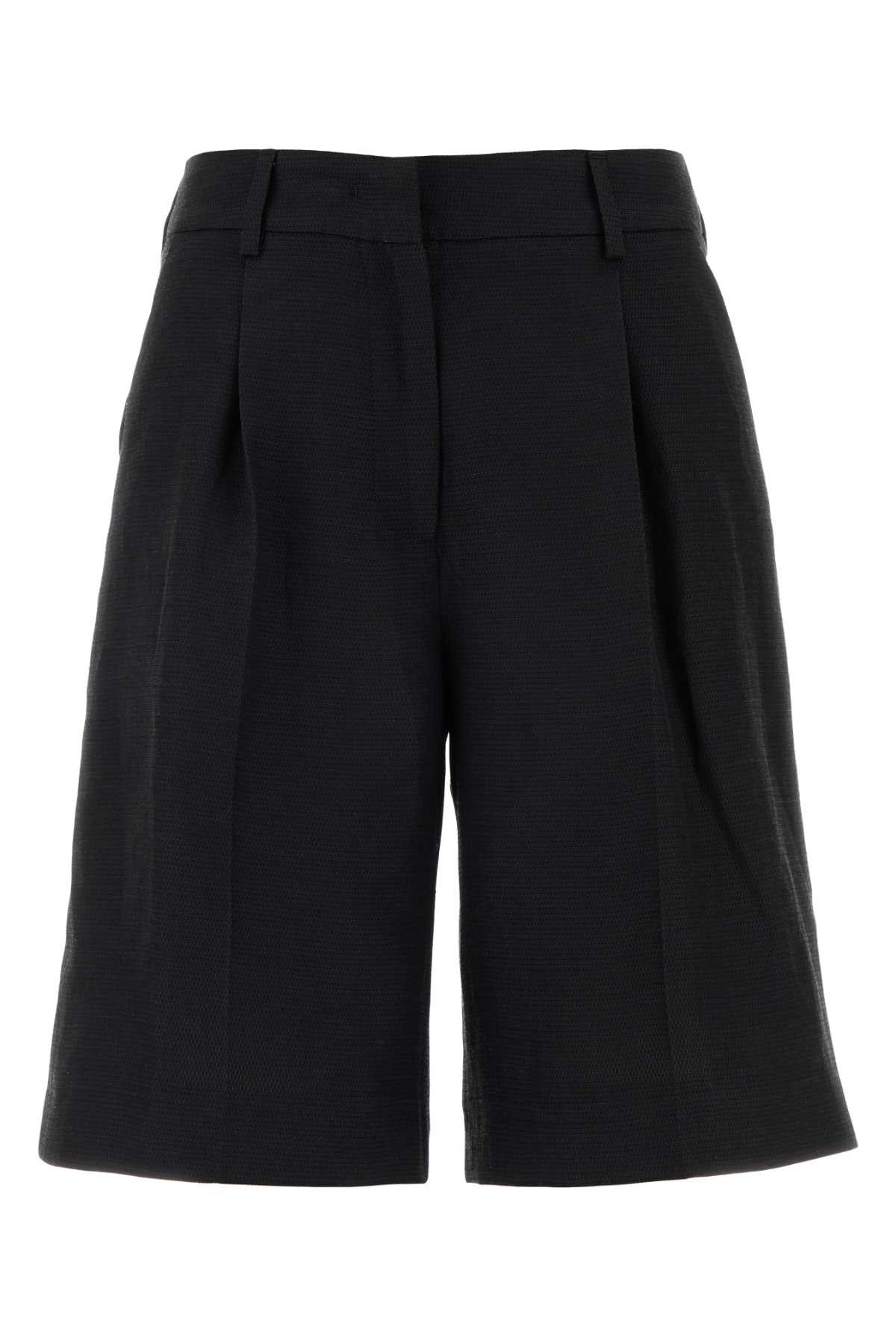 PT Torino Slate Viscose Blend Simone Bermuda Shorts Size 32" / US 10 / IT 46 - 1 Thumbnail