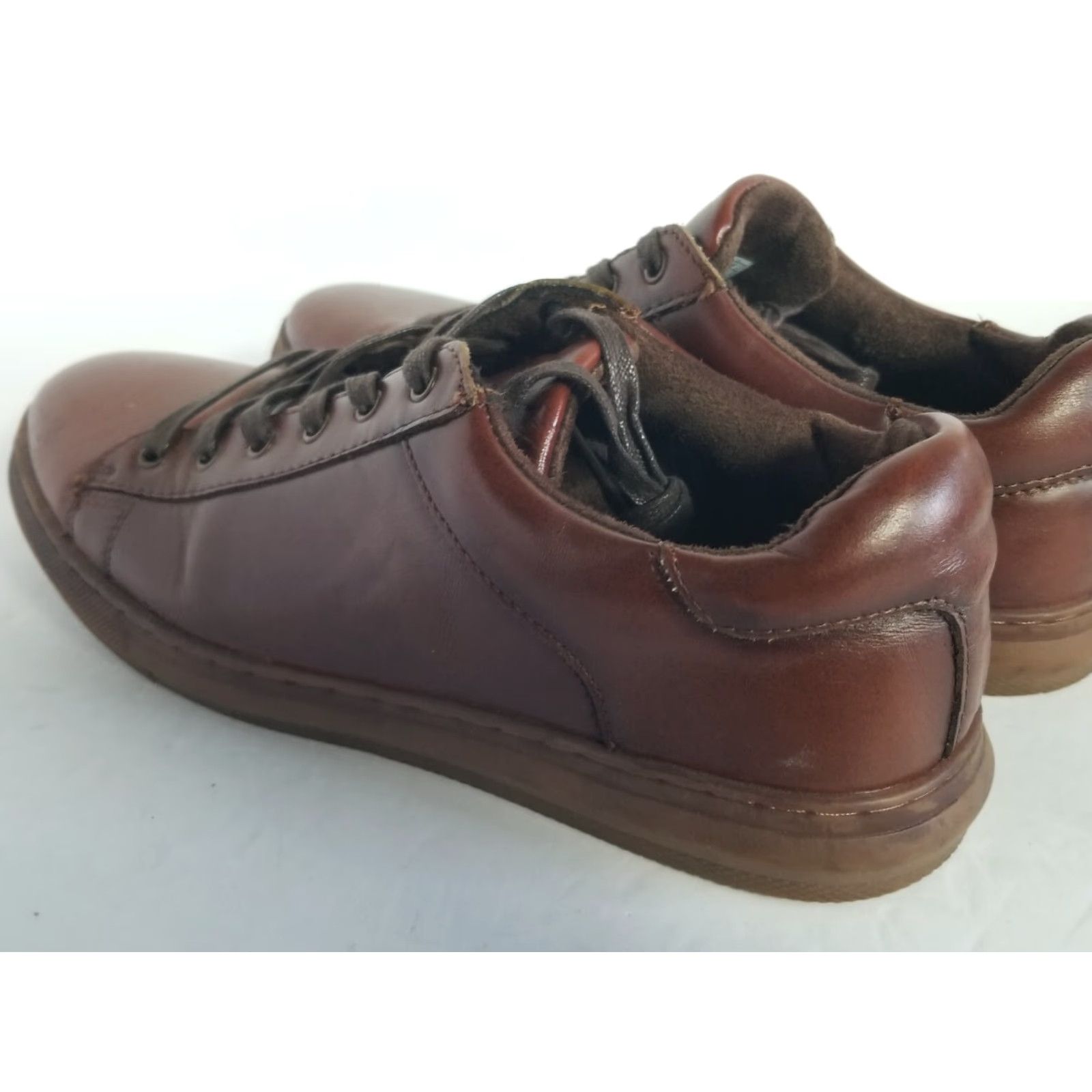 Vintage Azkbird Brown Leather Sneakers Oxfords Men Size 10 Athletic Rubber Upper Men's Shoes Brown Sneakers 10 Size US 10 / EU 43 - 4 Thumbnail