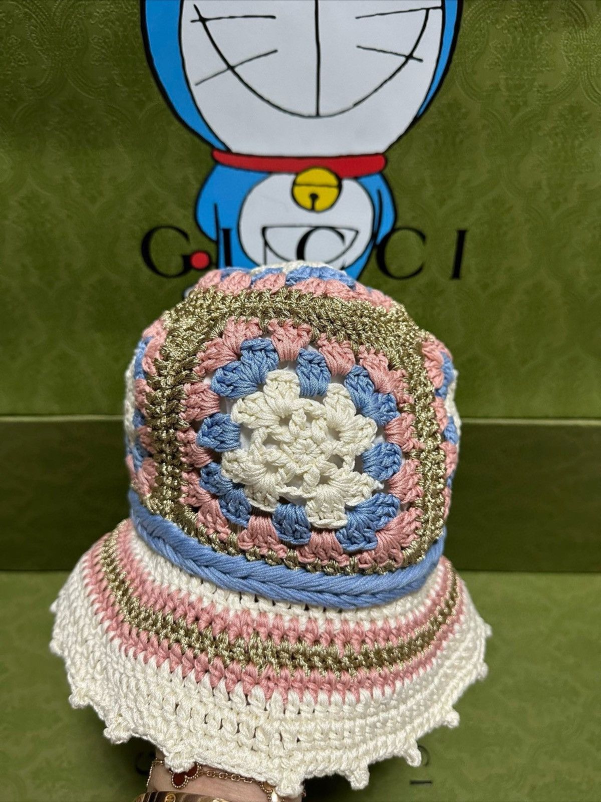Gucci GUCCI LOVELIGHT INTERLOCKING G CROCHET HAT Size ONE SIZE - 3 Thumbnail
