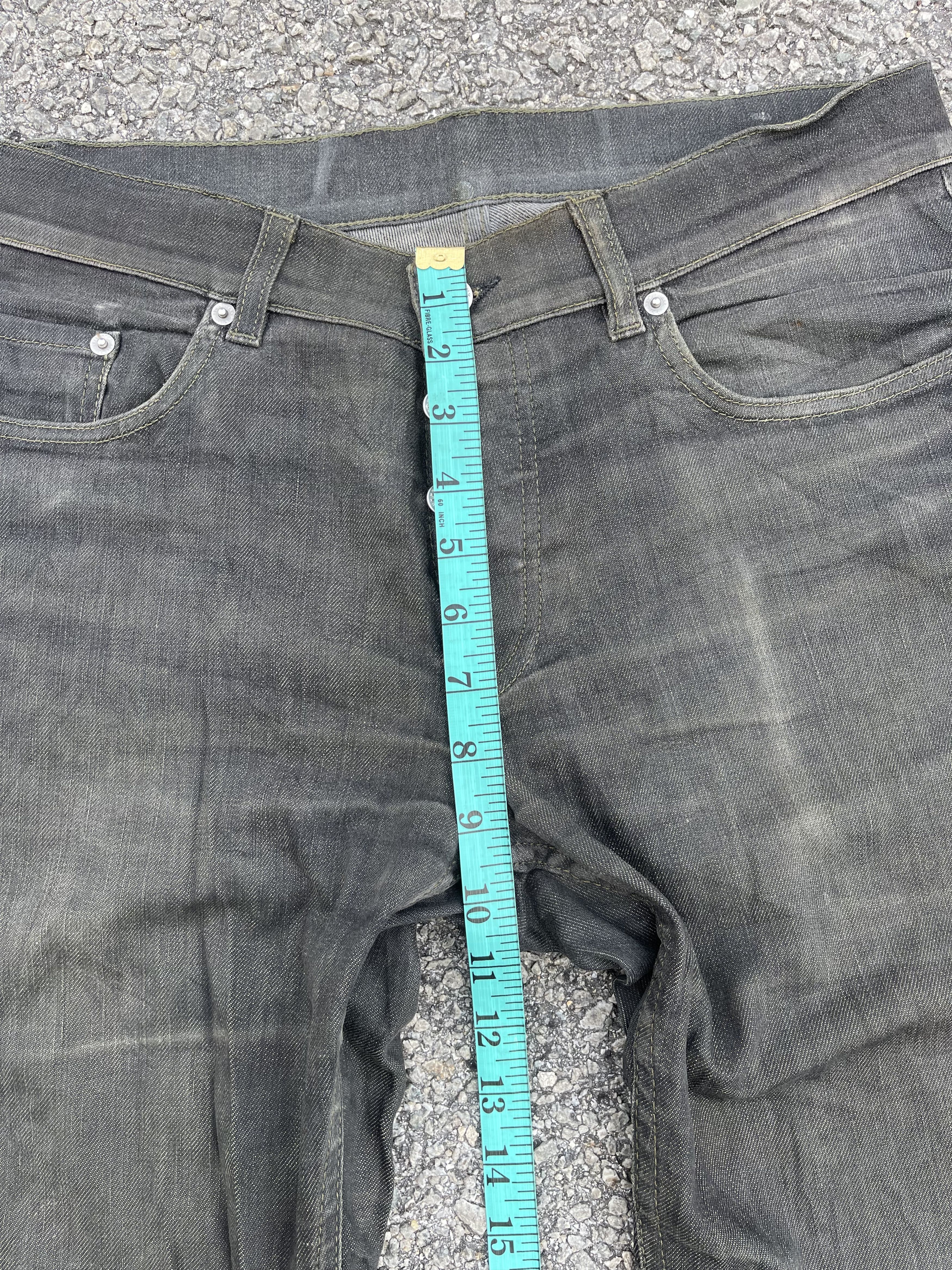Helmut Lang × Vintage Vtg 90s Helmut Lang Black Dirt Low Waist Contour Fit Size US 31 - 10 Thumbnail