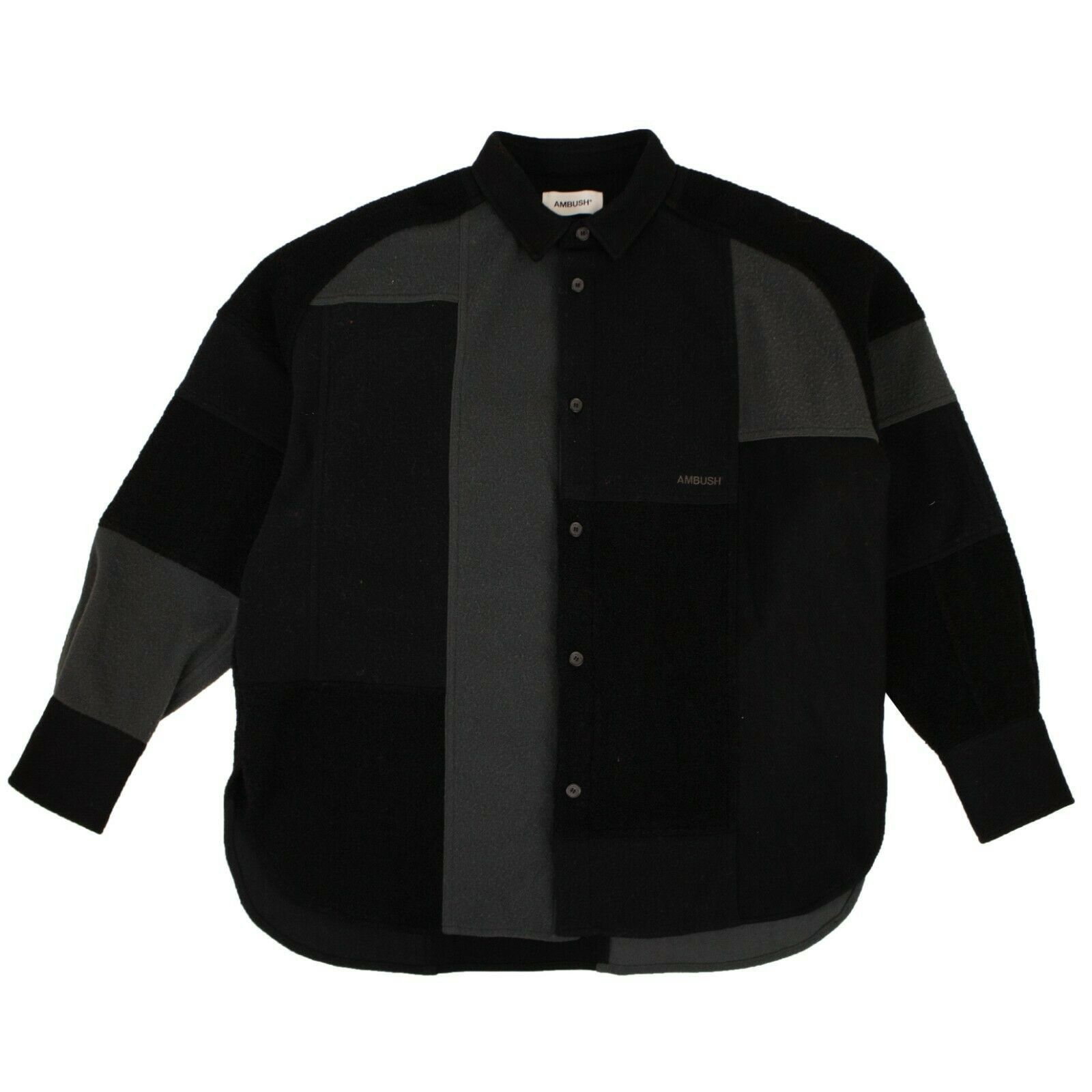 image of Ambush Design Black/grey Patchwork Jacket Size 3, Men's