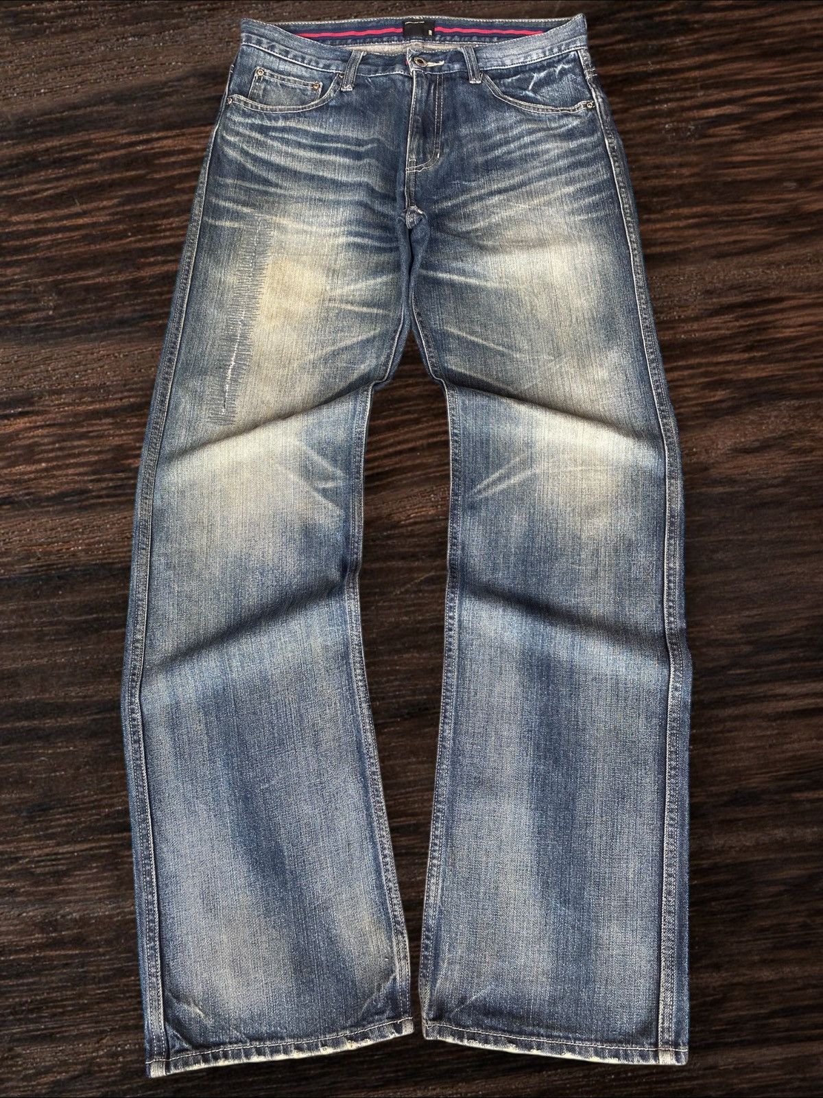 Takeo Kikuchi Takeo Kikuchi Jeans Y2K Style Distressed Straight Jeans Size US 31 - 1 Thumbnail