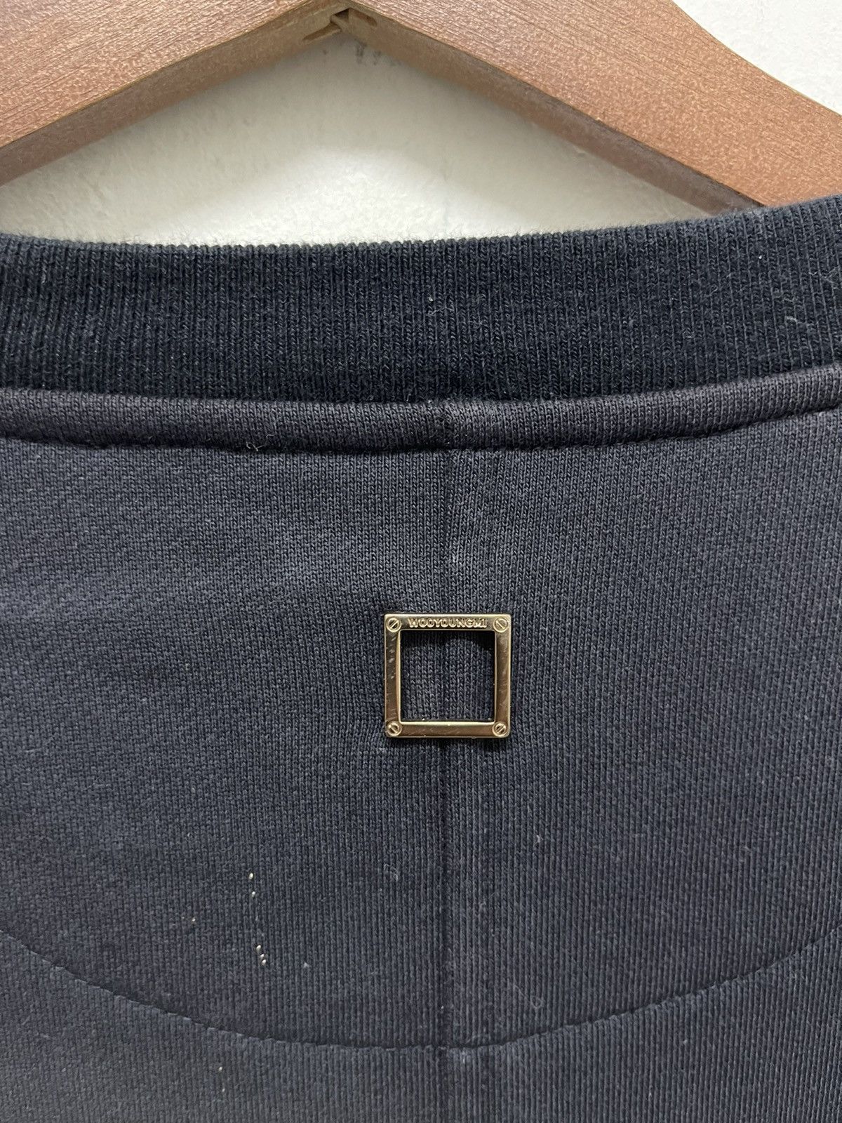 Designer HYPE WOOYOUNGMI ASYMMETRIC SWEATER BIG SPELLOUT Size US L / EU 52-54 / 3 - 5 Thumbnail