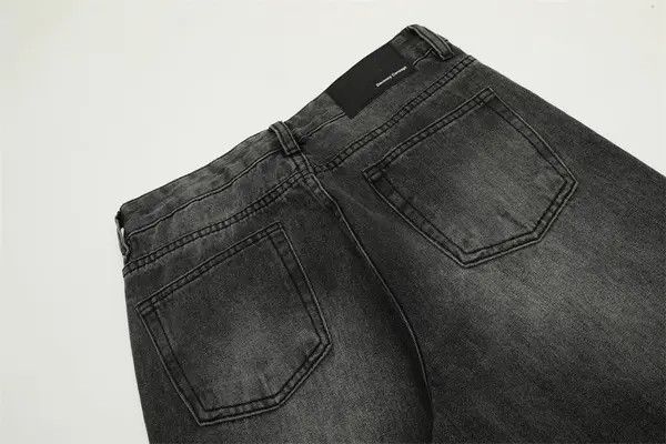 Japanese Brand Punk retro washed gradient straight men's distressed jeans Size US 32 / EU 48 - 6 Thumbnail