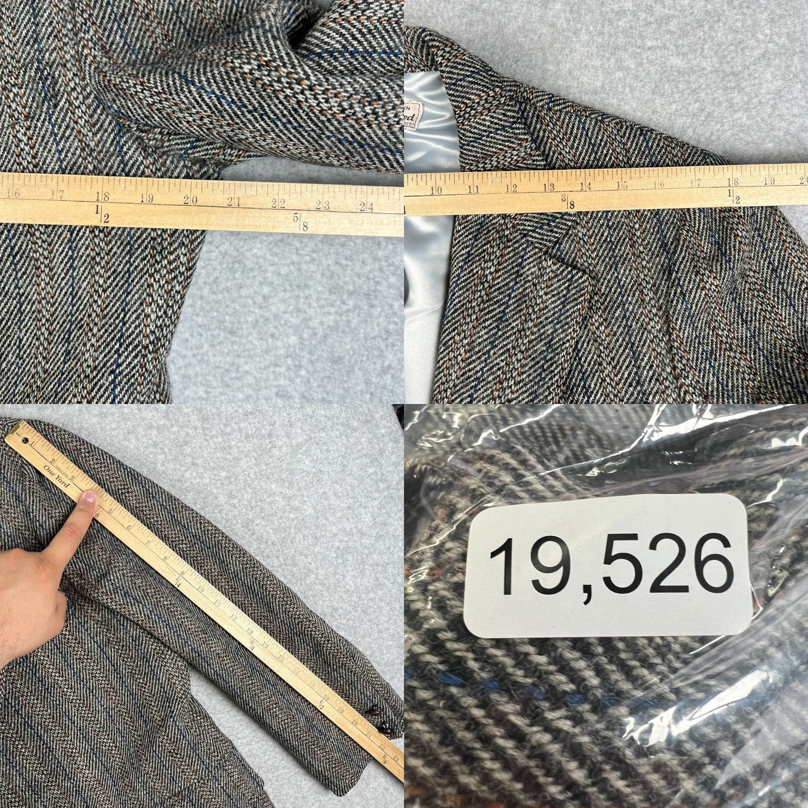 Harris Tweed VINTAGE Harris Tweed 3/2 Roll Wool Sport Coat Blazer 42R Beige Suit Jacket Mens Jacket Blazer Size 42R - 8 Thumbnail