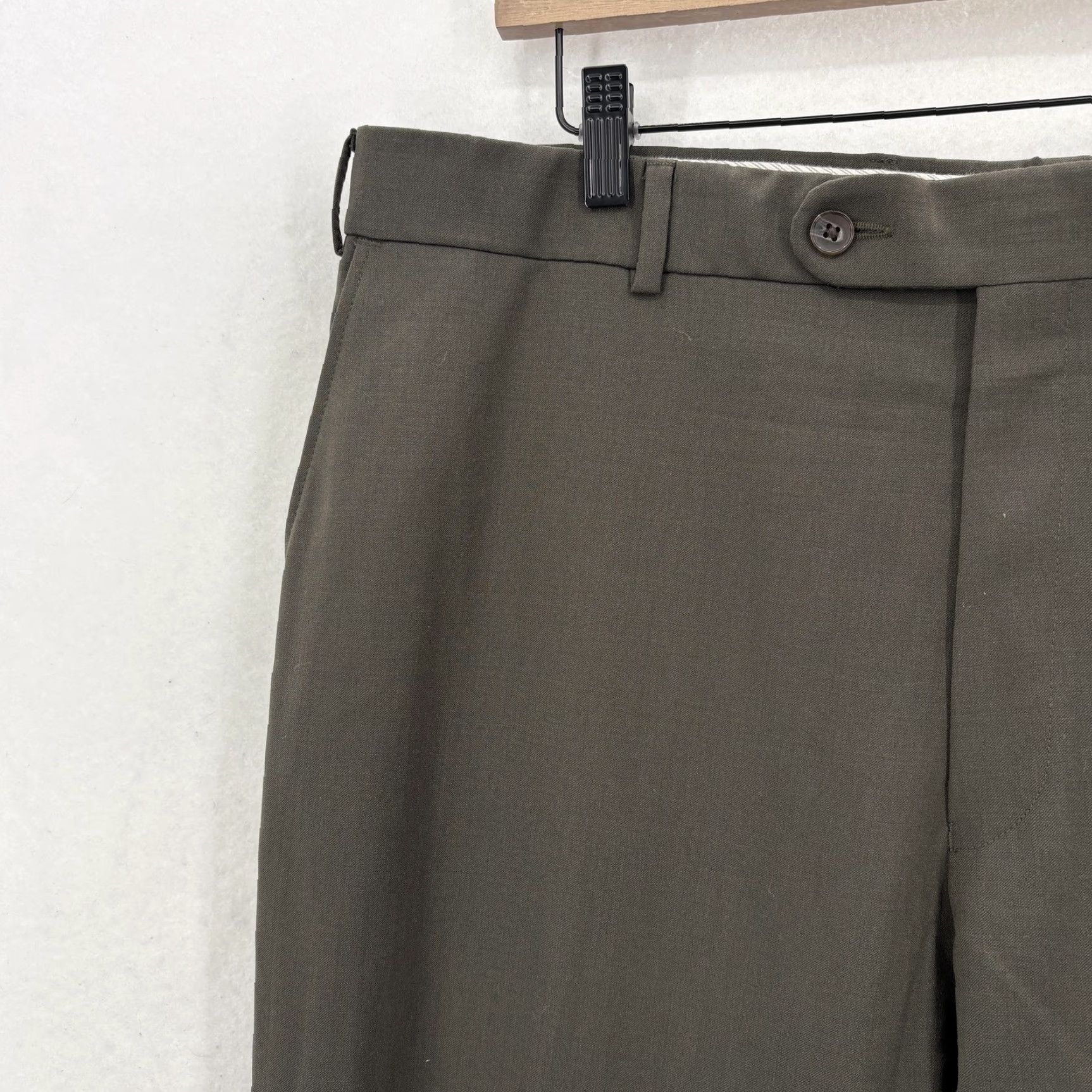 Vintage VINTAGE BALLIN Dress Pants Mens 40x32 Green Super 120s Wool Comfort-EZE Canada Trousers Size US 40 / EU 56 - 3 Thumbnail