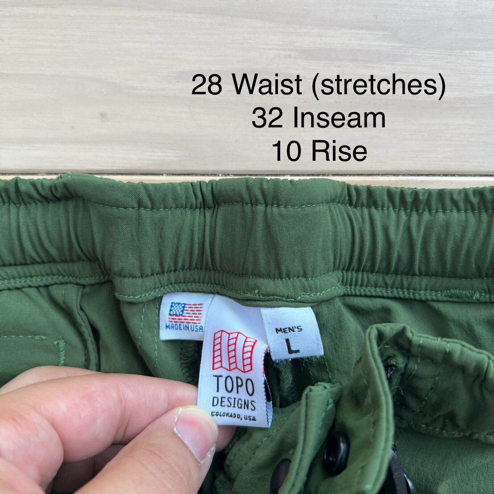 Topo Designs Topo Designs Pants Large Green Denver Colorado Outdoors Size US 28 / EU 44 - 6 Thumbnail