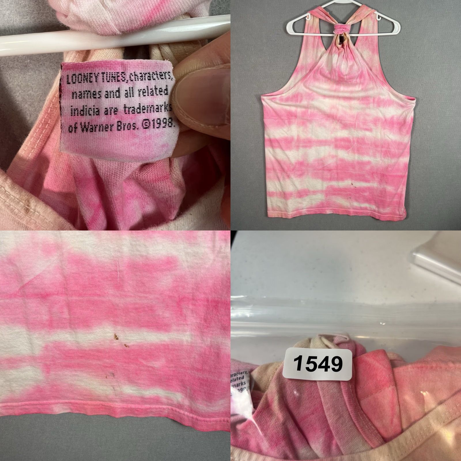 Vintage VINTAGE 90s Looney Tunes Tweety Bird Surf Beach Tank Top Womens XL Pink Cotton Summer/Beach Size XL / US 12-14 / IT 48-50 - 8 Thumbnail