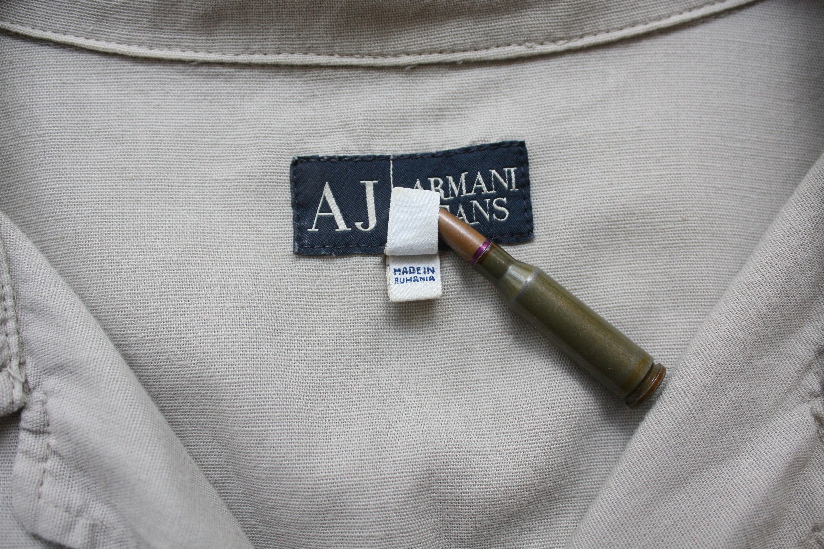 Armani Armani Jeans Vintage Linen Blend Short Sleeve Shirt Size US L / EU 52-54 / 3 - 7 Thumbnail