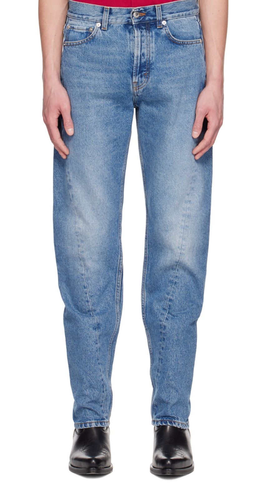 Sefr Blue Twisted Jeans Size US 33 - 1 Thumbnail