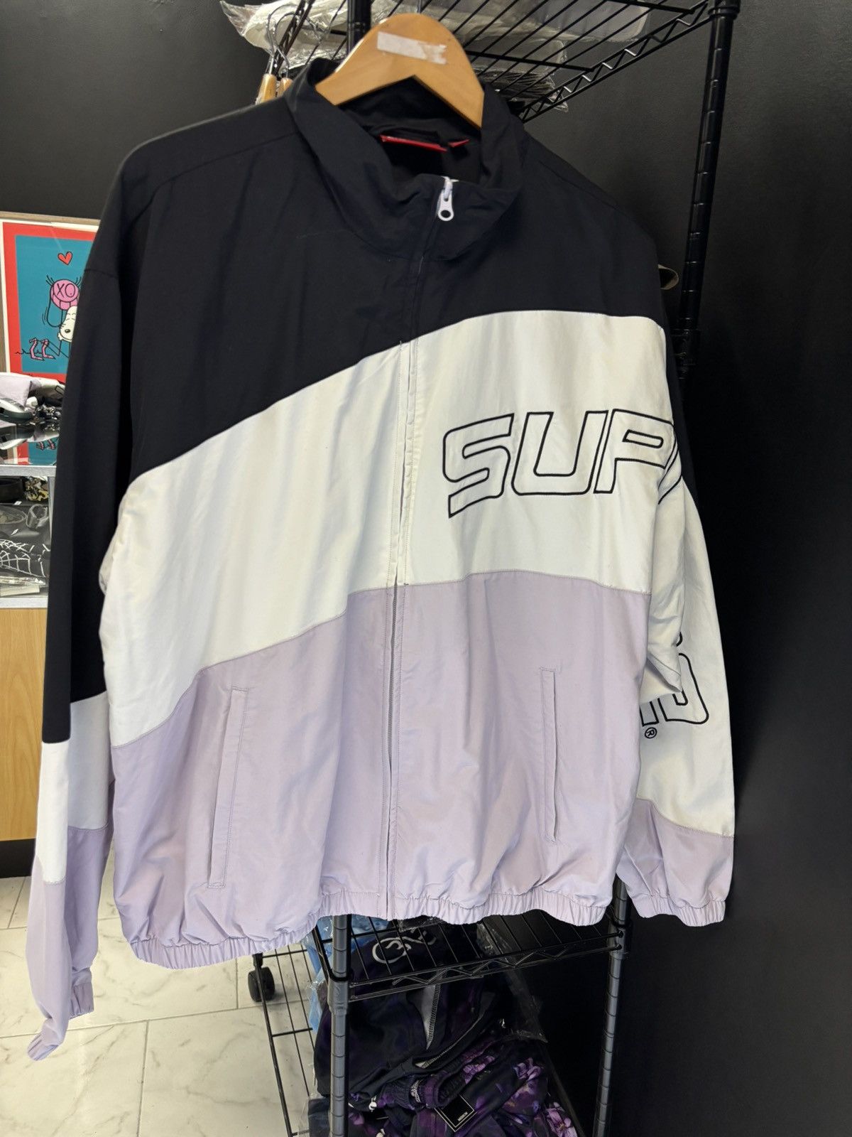 Supreme Curve Track Jacket SS24 Light Purple - ampdigital.org