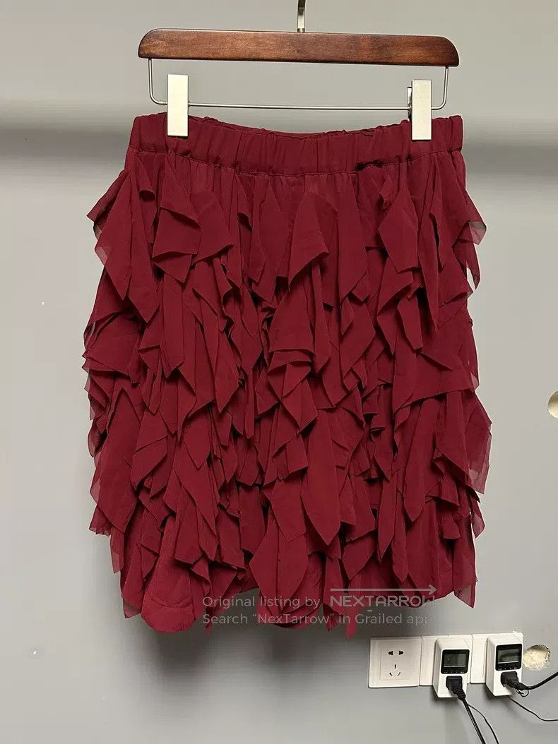 Comme des Garcons Comme Des Garcons size S Burgundy layered shorts Size 25" / US 0 / IT 36 - 1 Thumbnail
