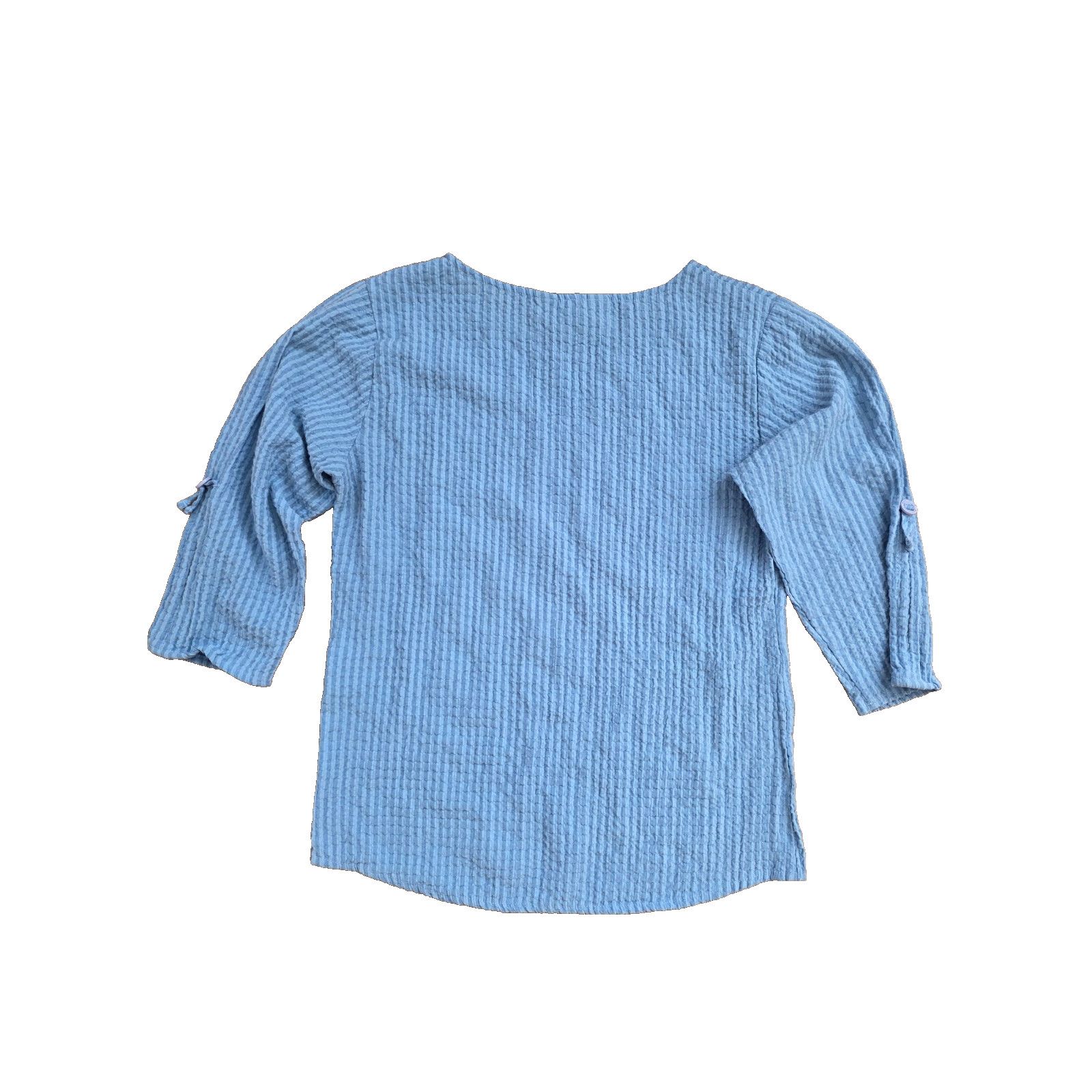 & Other Stories Woolrich Womens 3/4 Sleeve Lightweight Blend Blue,XS A001413 Size XS / US 0-2 / IT 36-38 - 2 Thumbnail