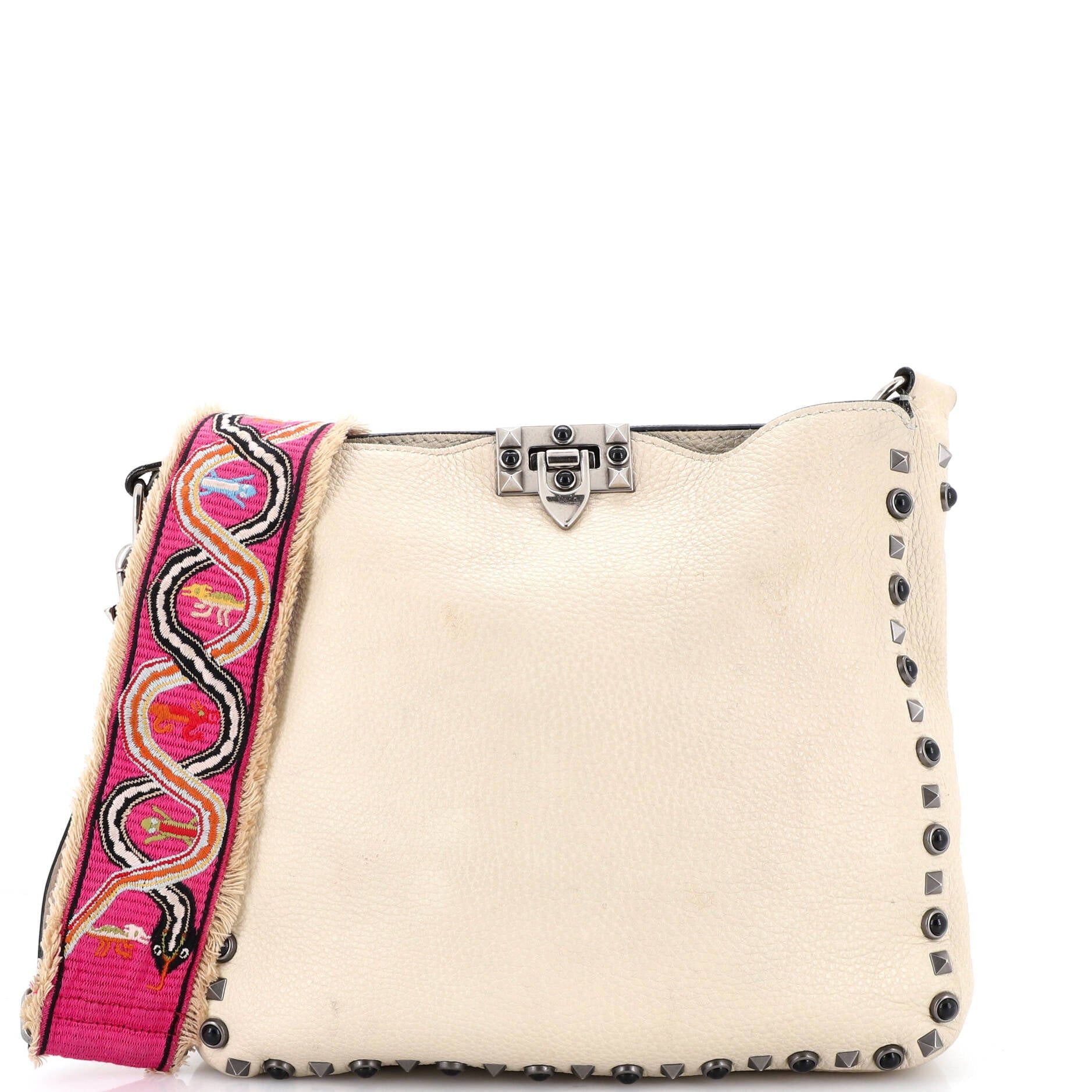 Valentino Rolling Rockstud Flip Lock Messenger Bag Size ONE SIZE - 1 Thumbnail