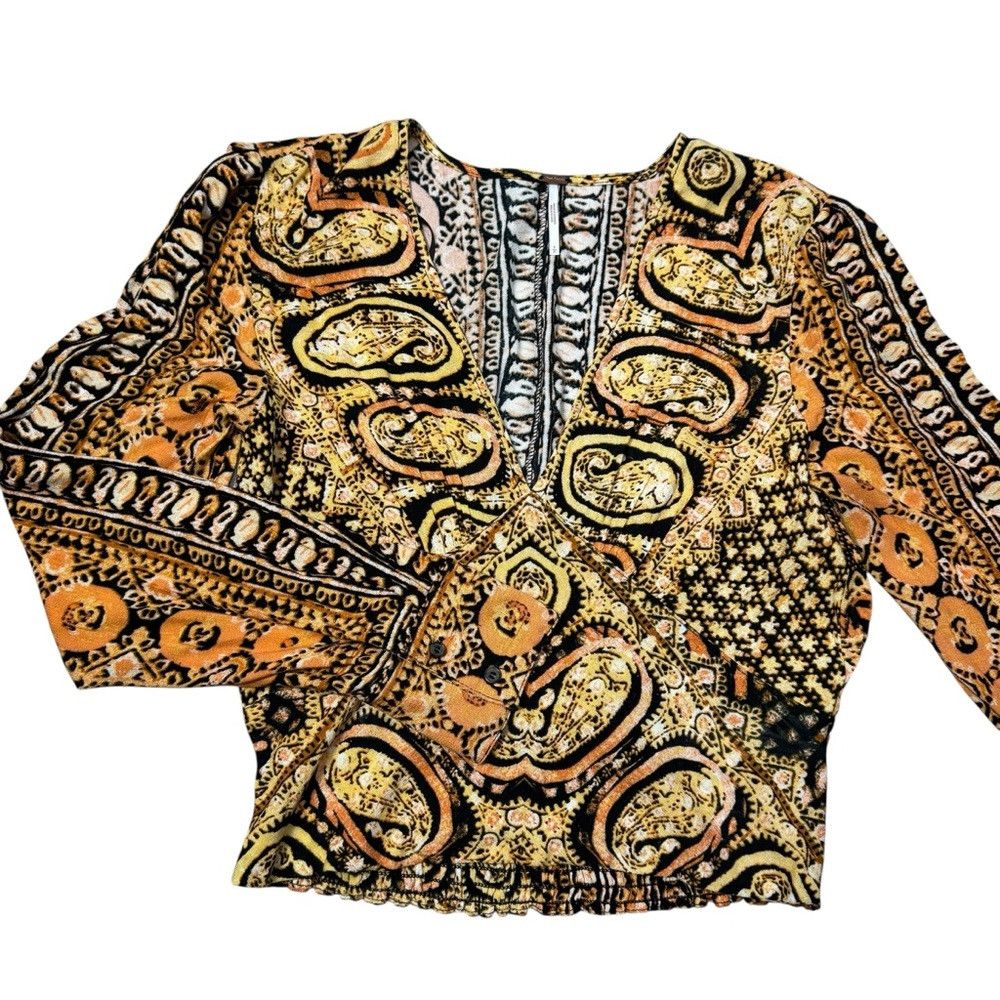 Free People Free People Wild & Free Black Combo Blouse Size S Size S / US 4 / IT 40 - 7 Thumbnail