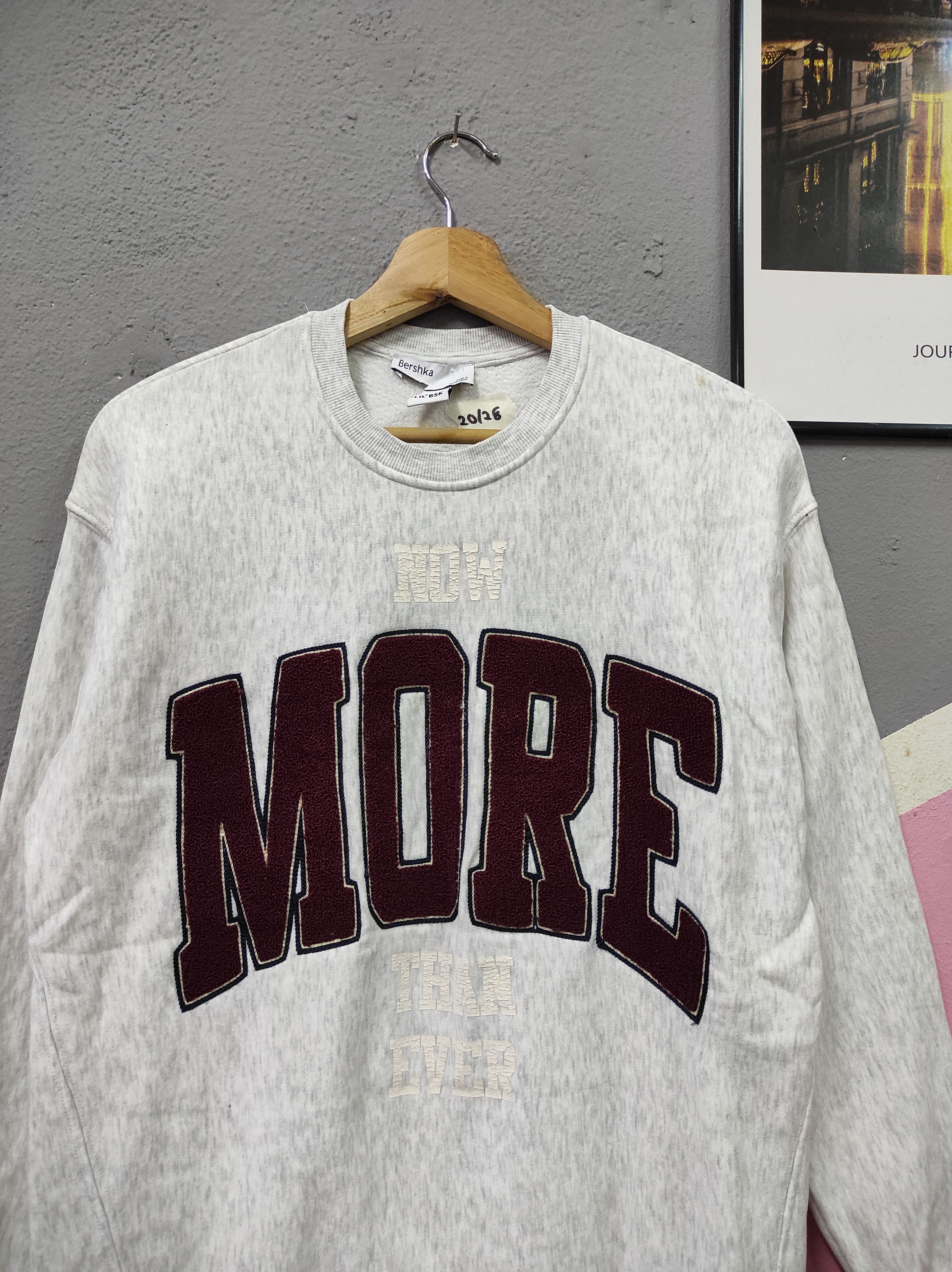 BERSHKA MORE BIG LOGO SWEATSHIRT