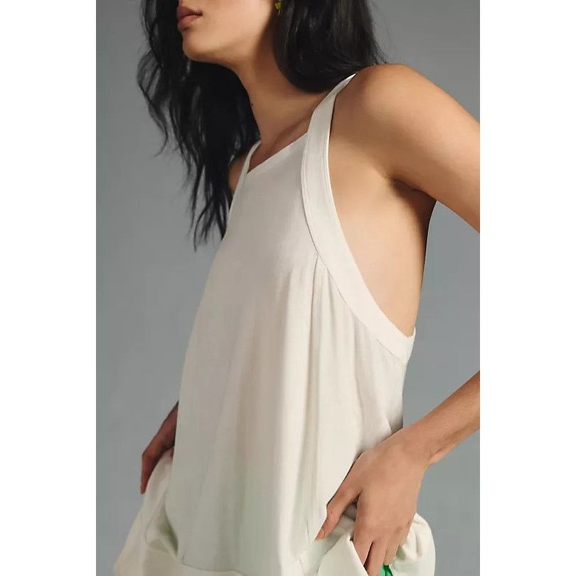 Anthropologie Anthropologie Pilcro Hankey-Hem Swing Tank Tunic Top White M Size M / US 6-8 / IT 42-44 - 4 Thumbnail