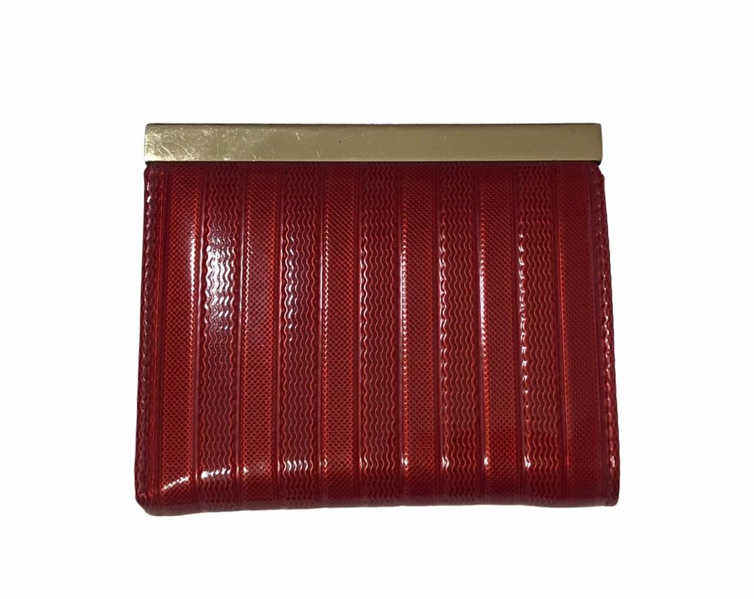 Miu Miu Miu Miu Patent Leather Wallet Red Size ONE SIZE - 2 Thumbnail