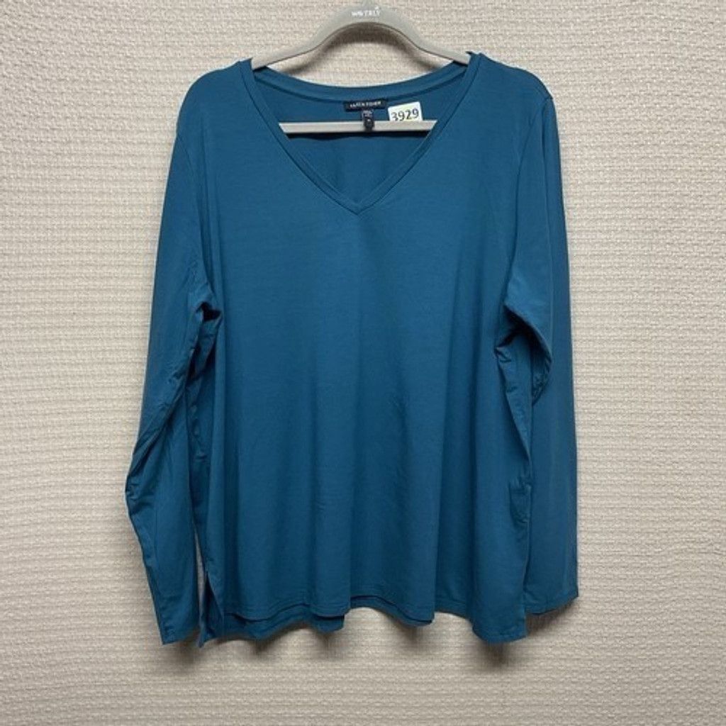 Eileen Fisher NWOT Eileen Fisher V-Neck Boxy Sweater Women Plus Size 1X Size ONE SIZE - 1 Thumbnail