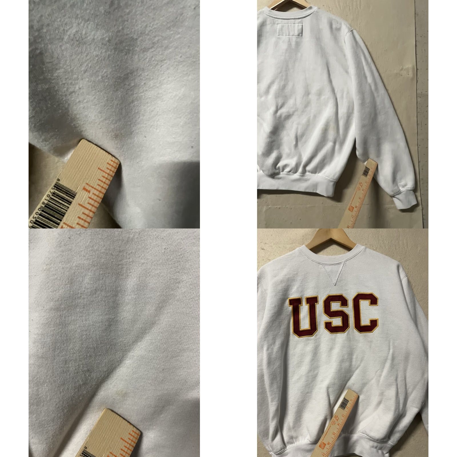 Vintage Vtg USC Heritage White S Fleece Crewneck Sweatshirt See Pics Size US S / EU 44-46 / 1 - 8 Thumbnail