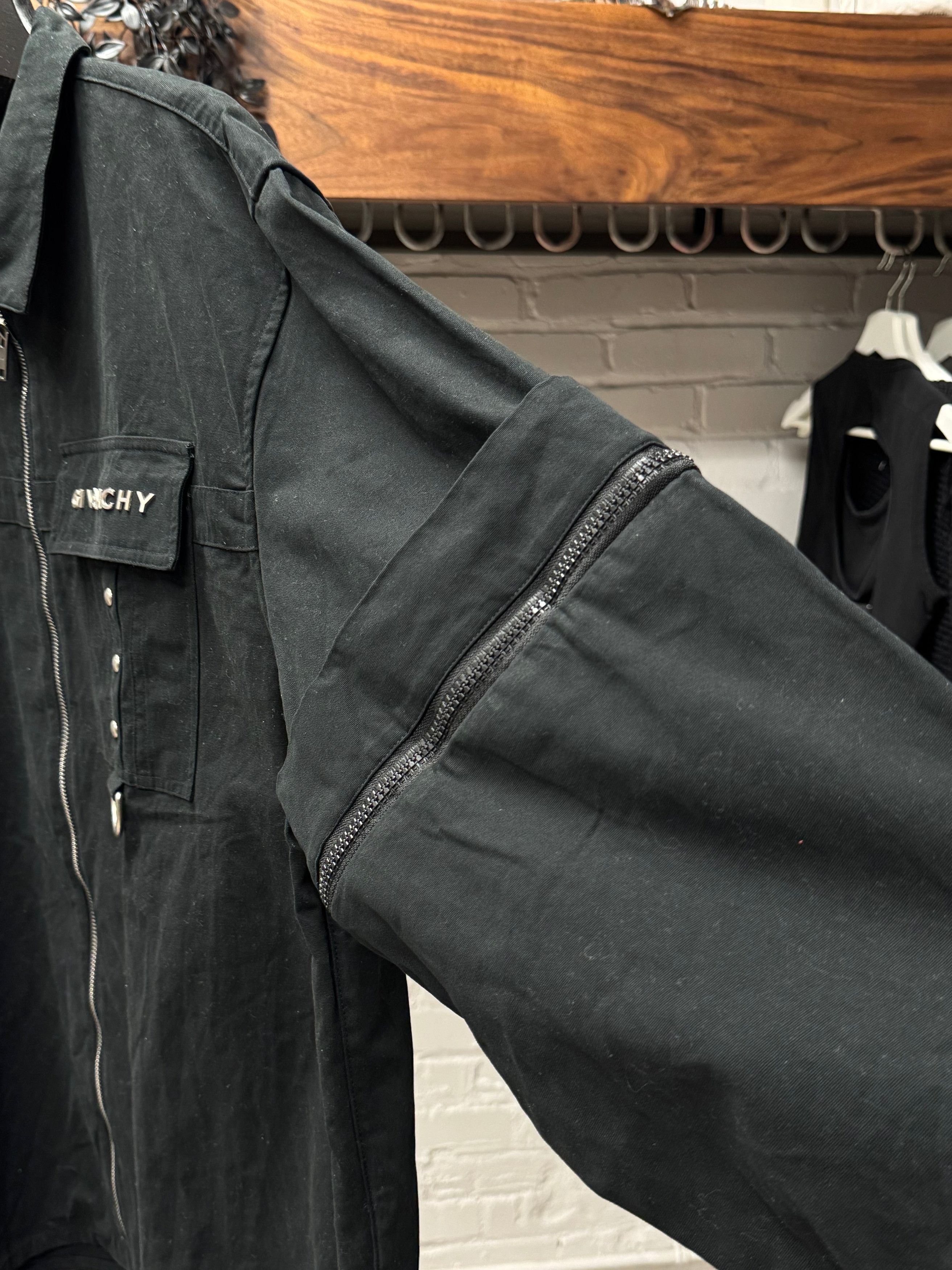 Givenchy Givenchy by Matthew Williams Layered Black Studded D-Ring Work Jacket Size US L / EU 52-54 / 3 - 2 Thumbnail