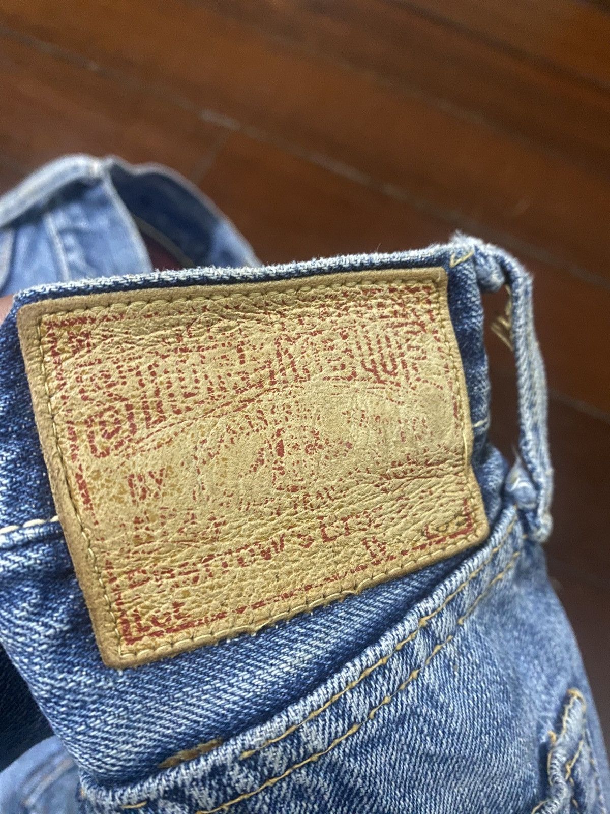 Warehouse Vintage PHERROWS distressed denim wide leg selvedge Size US 34 / EU 50 - 21 Thumbnail