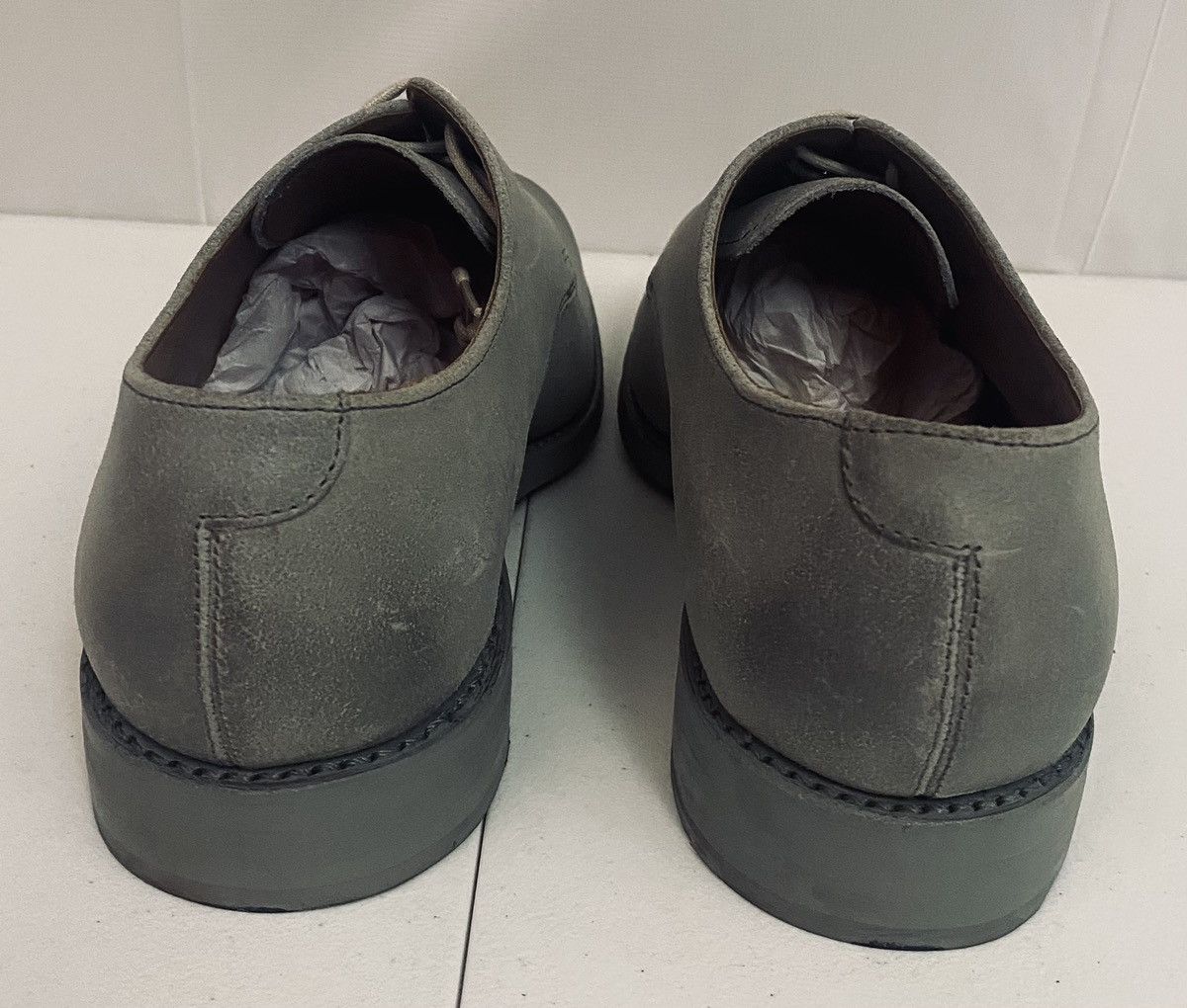 Grenson Grenson Grey Leather Burnished Toe Finnegan Derby 11 NIB Size US 11 / EU 44 - 10 Thumbnail