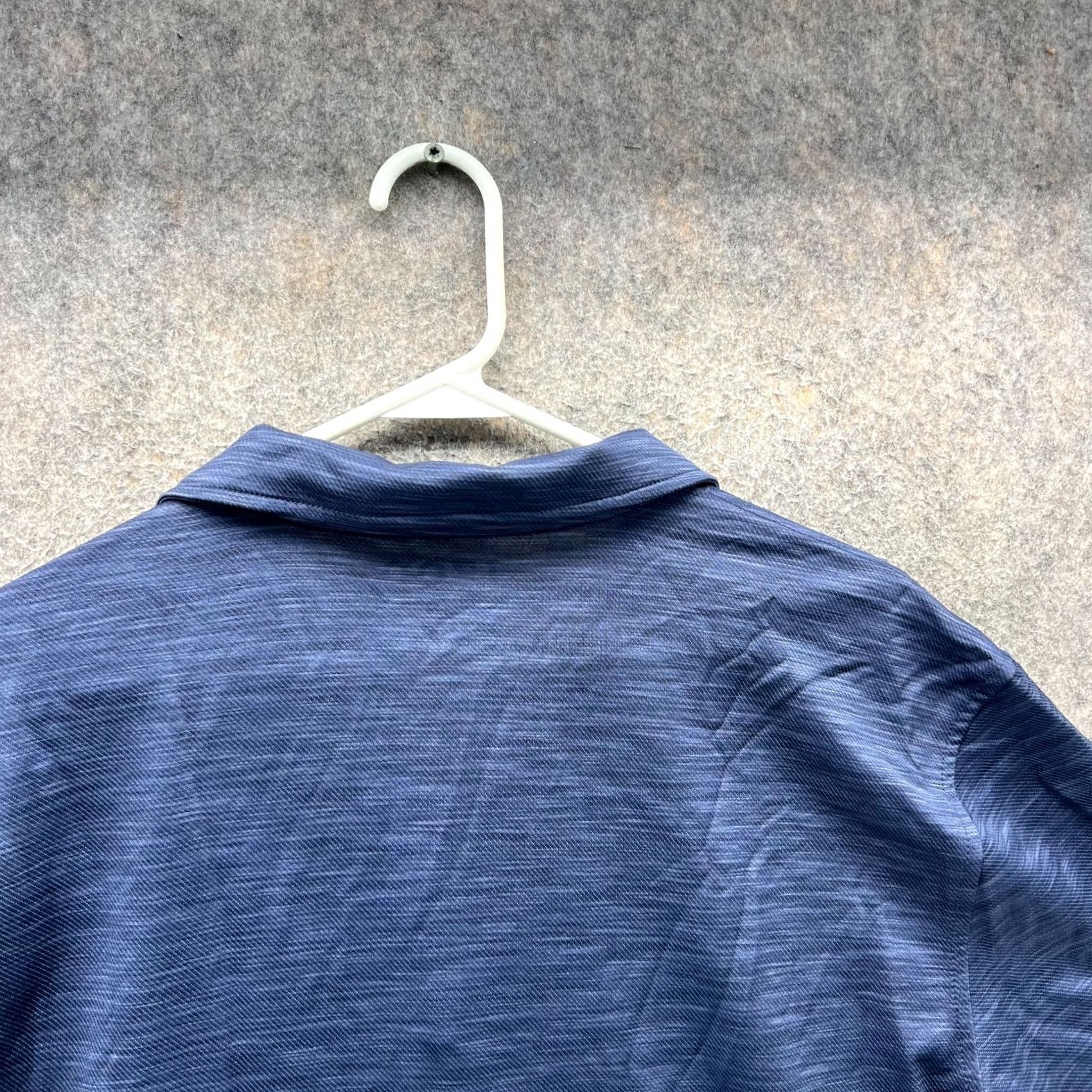 Izod Izod Polo Shirt Mens XL Blue Navy Heather Short Sleeve Collared Logo All Seasons Stretch Golf Casual Regular Size US XL / EU 56 / 4 - 2 Thumbnail