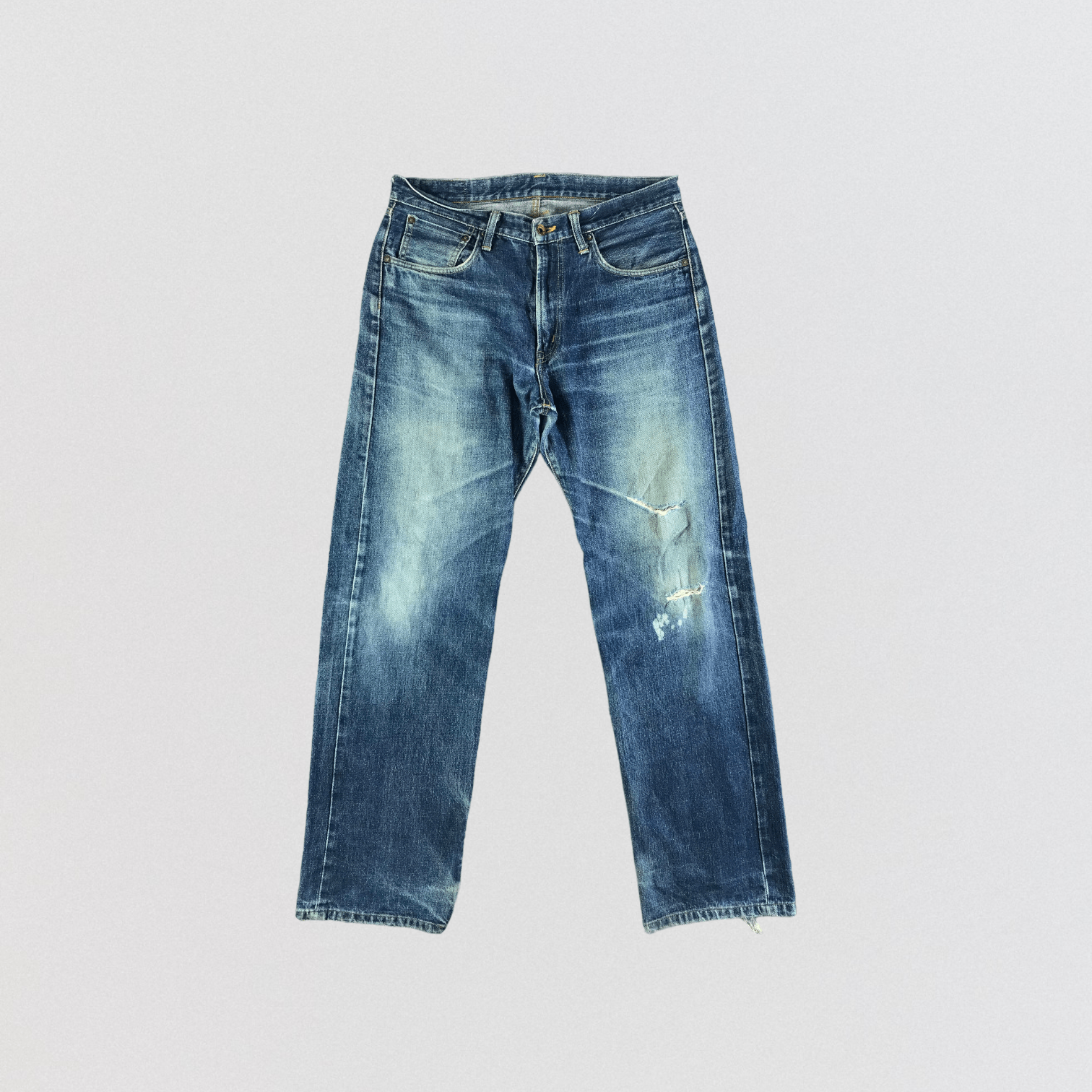 Edwin Vintage Blue Wash Edwin 505 Selvedge Jeans-JM3619 Size US 35 - 1 Thumbnail