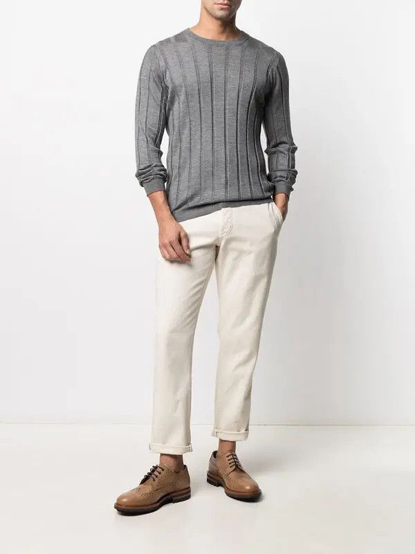 Brunello Cucinelli o1y0526 Crewneck Sweater in Gray Size US S / EU 44-46 / 1 - 4 Thumbnail
