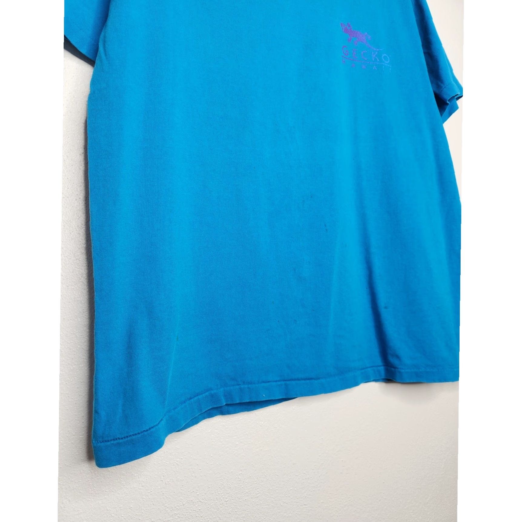 Hanes VINTAGE Hanes Blue Double Sided Surf Surfer Art Shirt Gecko Hawaii Large L Unisex Adults Toys? Size US L / EU 52-54 / 3 - 4 Thumbnail