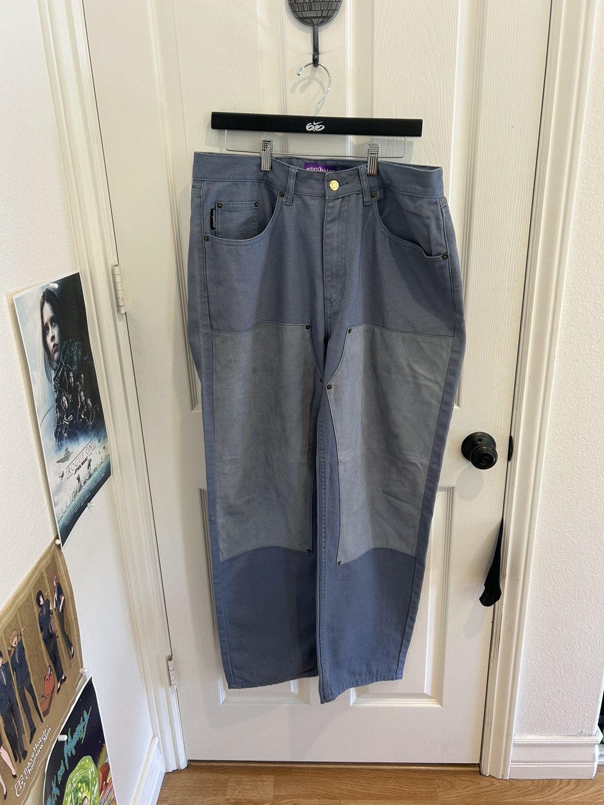 Stingwater Stingwater “Vegan suede double knee canvas pants” Size US 34 / EU 50 - 1 Thumbnail