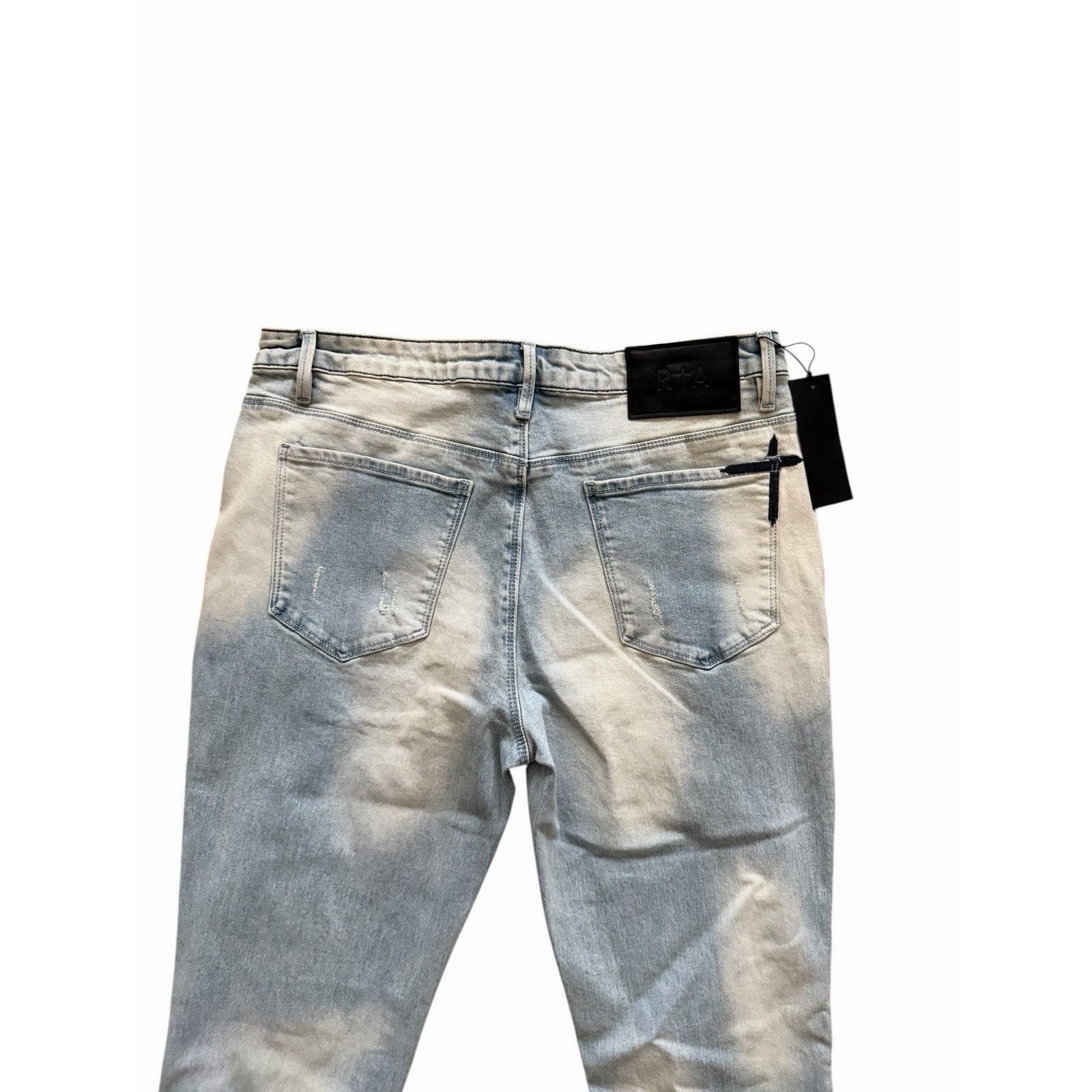 Rta RtA Mens Strikethrough Jeans Bootcut Blue Cloud Size 33/32 Size US 33 - 3 Thumbnail