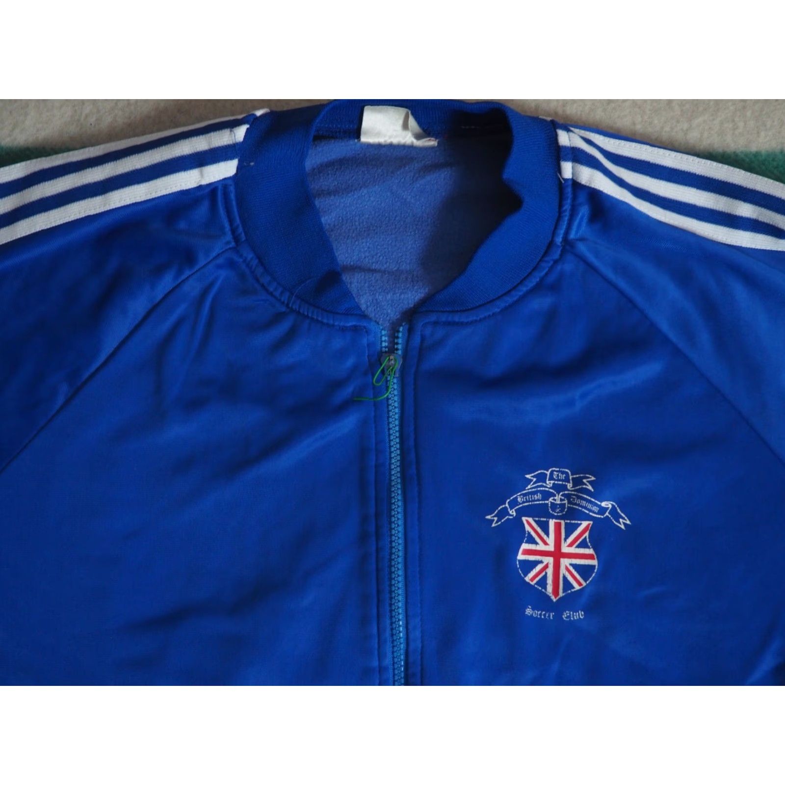 Vintage VTG 80s British Dominion Soccer Club Union Jack Blue Zip Track Jacket Mens M Size US M / EU 48-50 / 2 - 6 Thumbnail