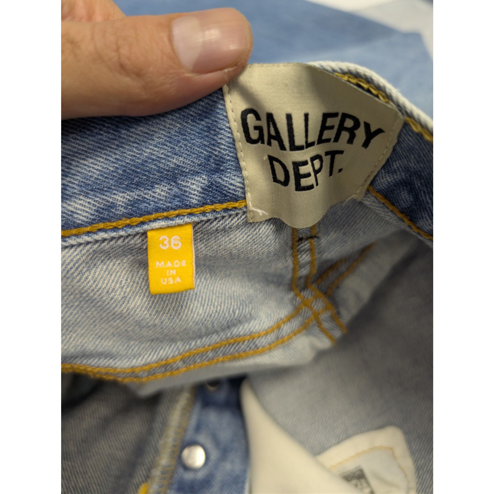 Gallery Dept. o1rshd1 Ken slim-fit paneled distressed denim jeans in blue Size US 36 / EU 52 - 18 Thumbnail