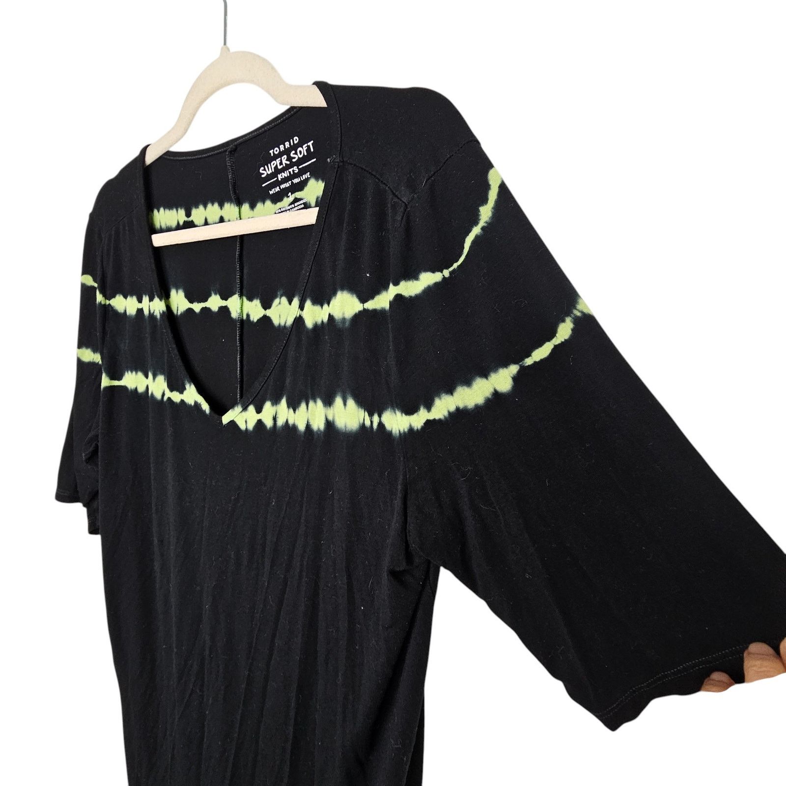 Torrid Torrid Super Soft Knits Tie Dye Shirt Plus Size 1X Stretch Size XL / US 12-14 / IT 48-50 - 5 Thumbnail