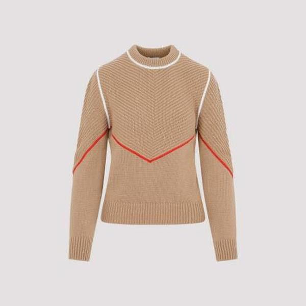 Bottega Veneta o1w1db10824 Wool Cashmere Overlock Jumper in Camel Size XS / US 0-2 / IT 36-38 - 1 Thumbnail