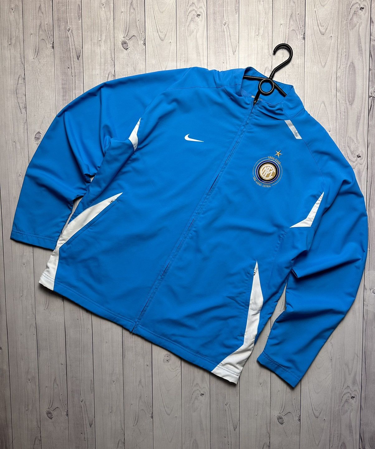 Vintage Nike Inter Milan soccer track jacket size XXL blue