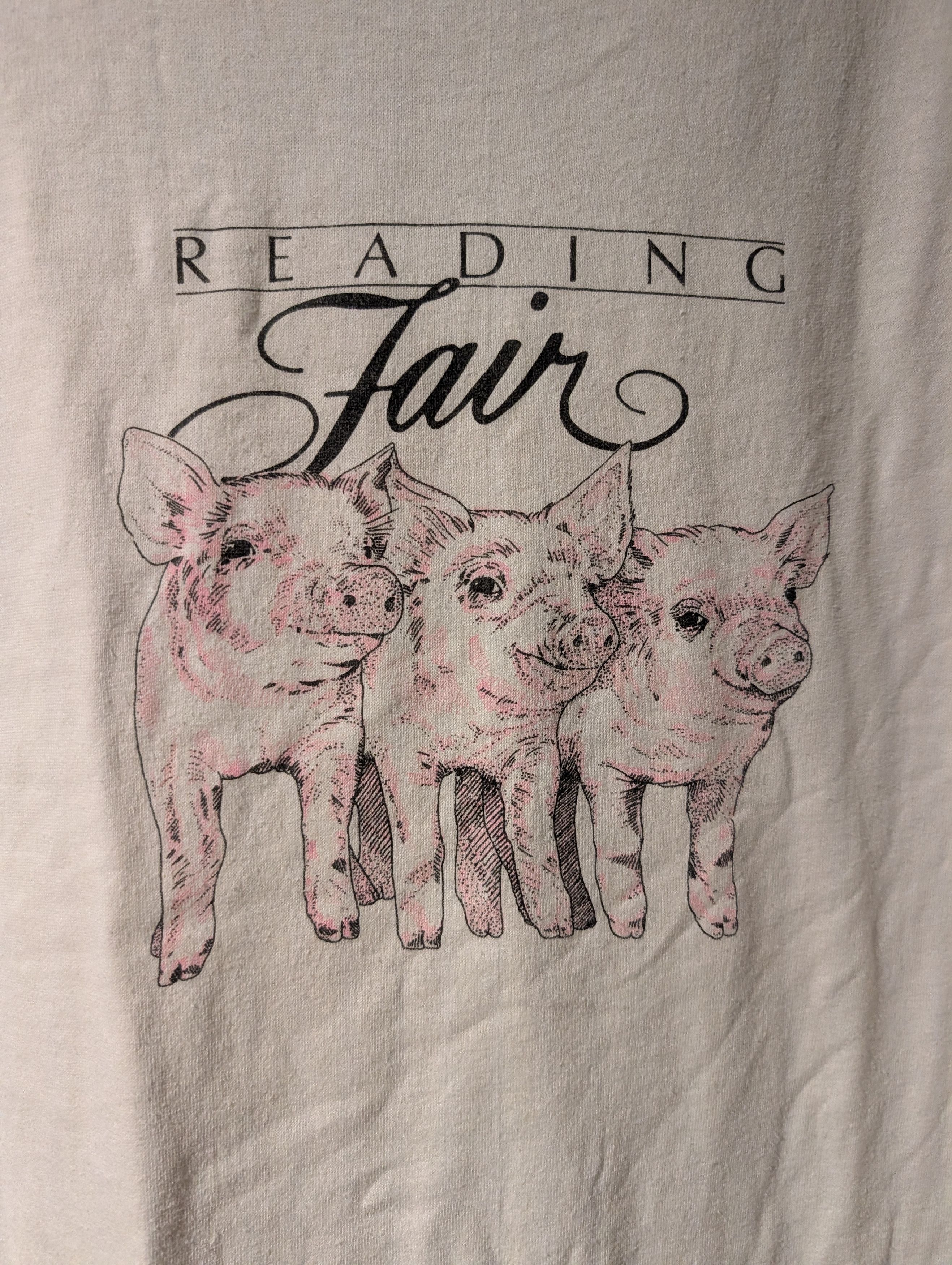 Vintage Vintage 80s Reading Fair PA Pig Graphic T-Shirt Animal Farm Size US XL / EU 56 / 4 - 2 Thumbnail