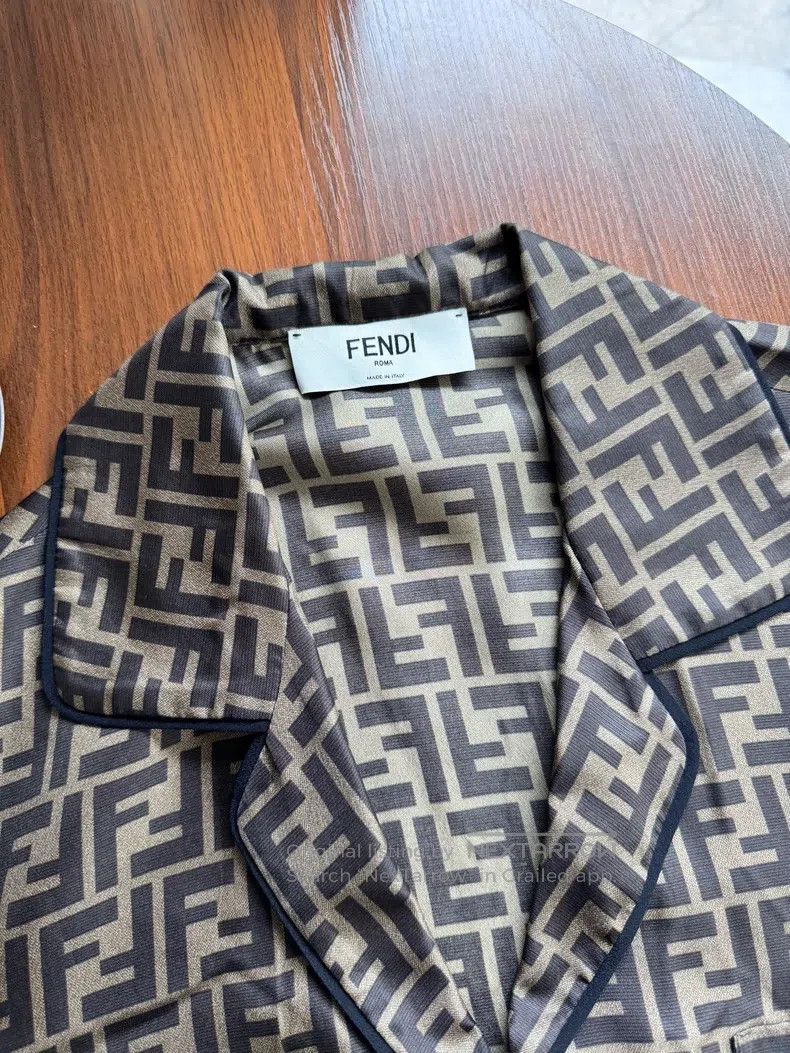 Fendi Fendi Full Printed Cuban Collar Long Sleeve Shirt Size M / US 6-8 / IT 42-44 - 6 Thumbnail